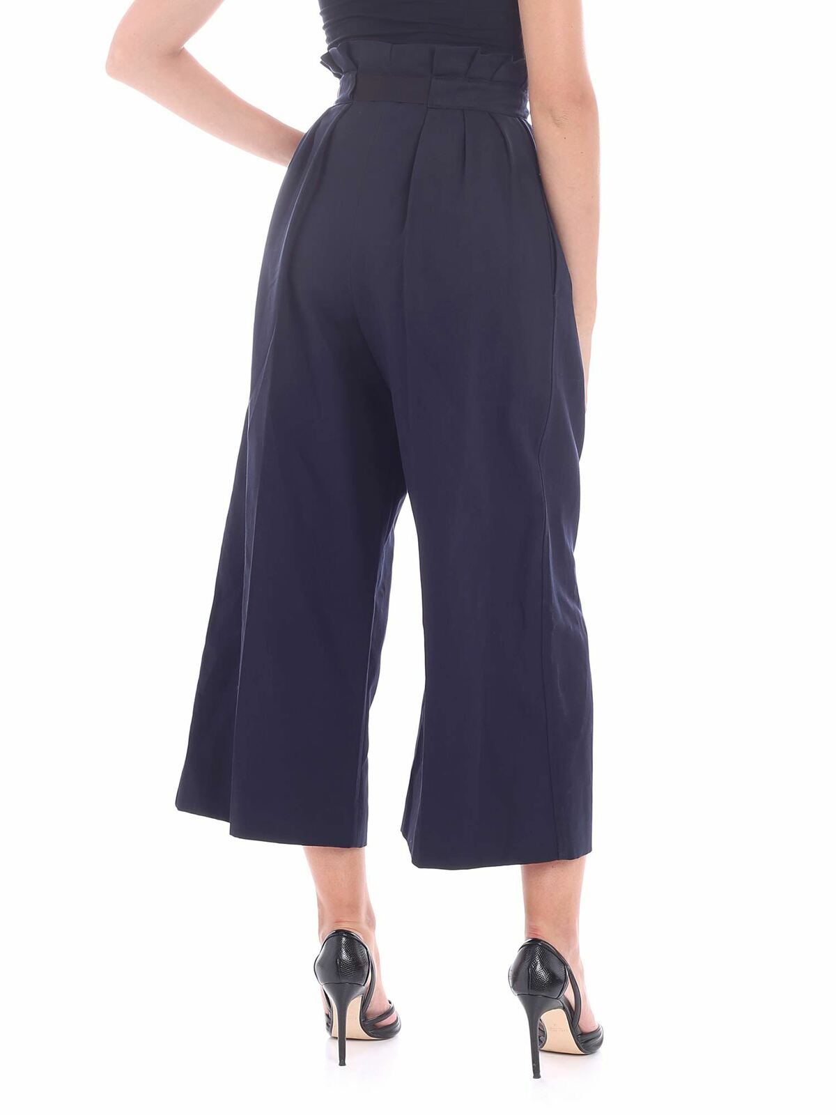 Blue pleated palazzo pants 2PA1855AO76 (KENZO / パンツ ) | KENZO (ケンゾー)(2)