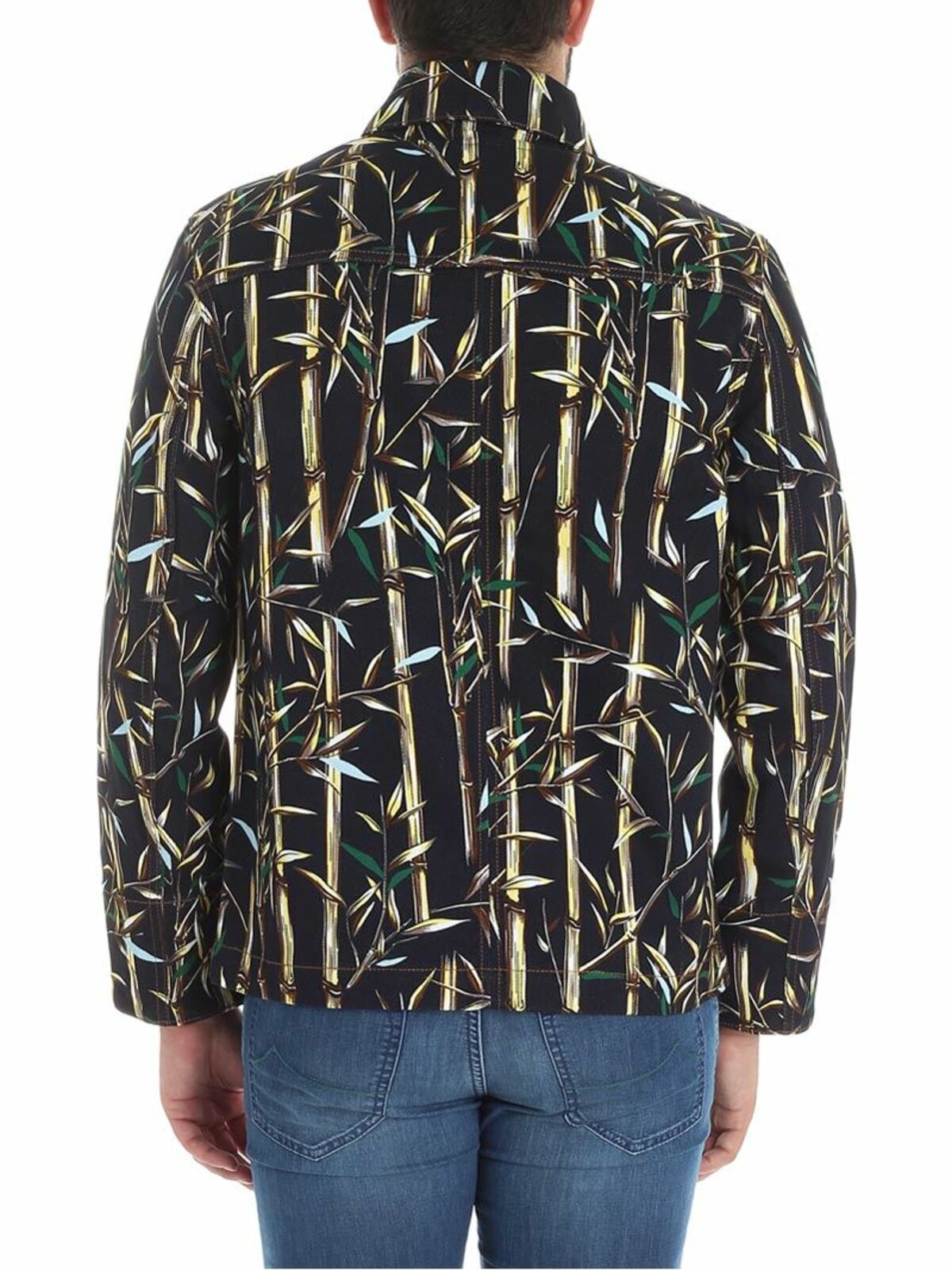 Denim jacket with bamboo print 5VE3321SO78 (KENZO / カジュアルジャケット・ベスト ) | KENZO (ケンゾー)(2)