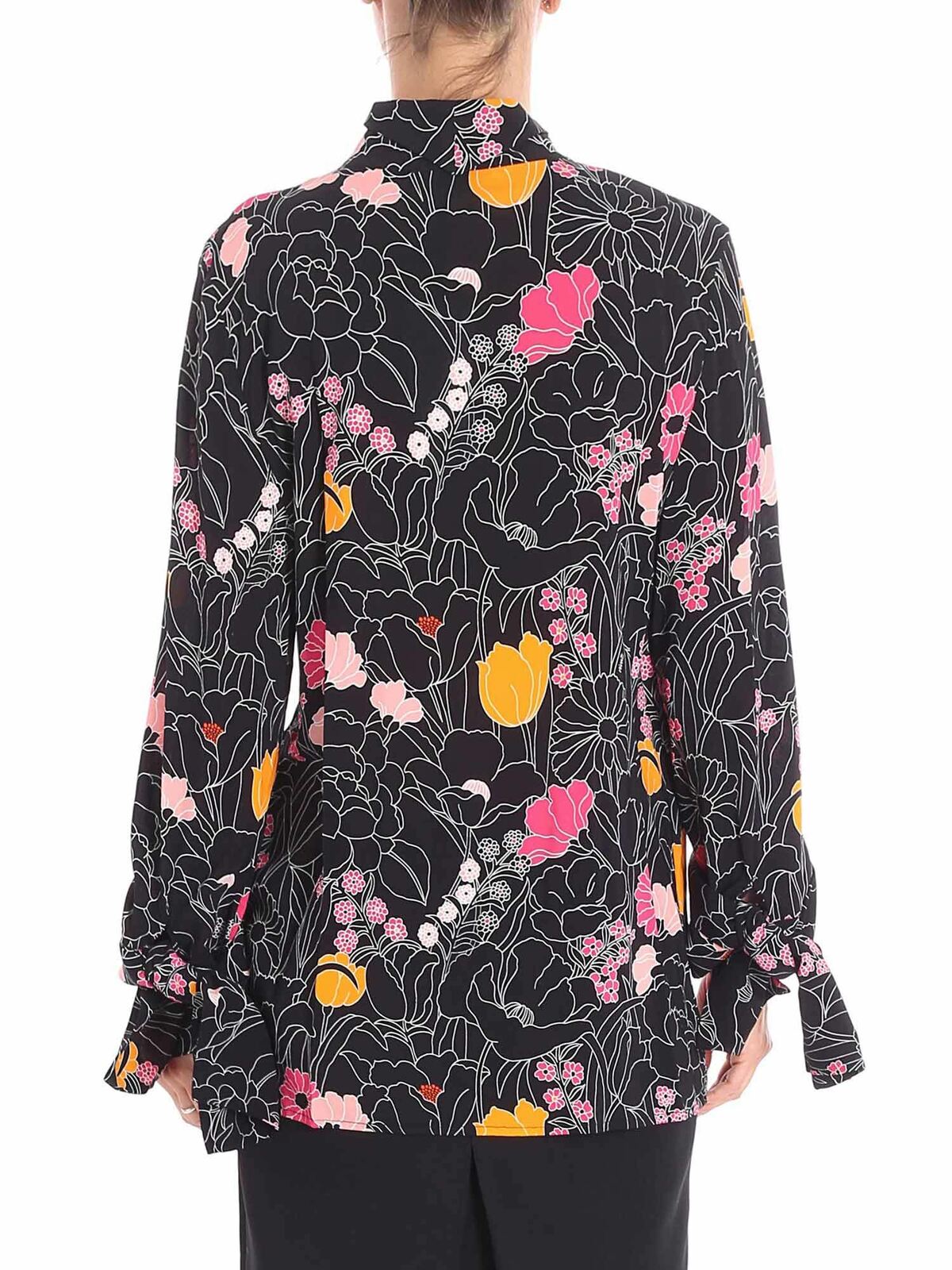 Black Josh blouse with multicolor floral prin 84VV22820 (VIVETTA / シャツ・ブラウス ) | VIVETTA (ヴィヴェッタ)(3)