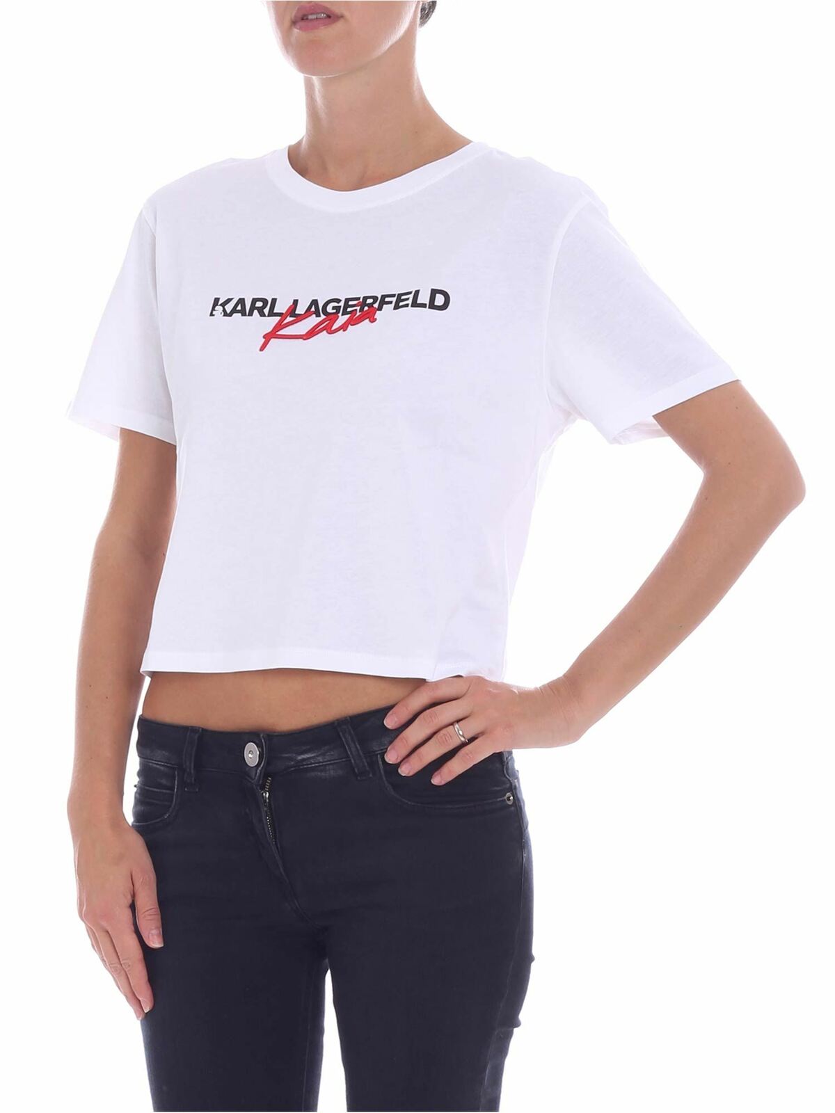 "Karl x Kaia" white t-shirt 86KW1785100 (KARL LAGERFELD / Tシャツ・カットソー ) | KARL LAGERFELD (カール・ラガーフェルド)