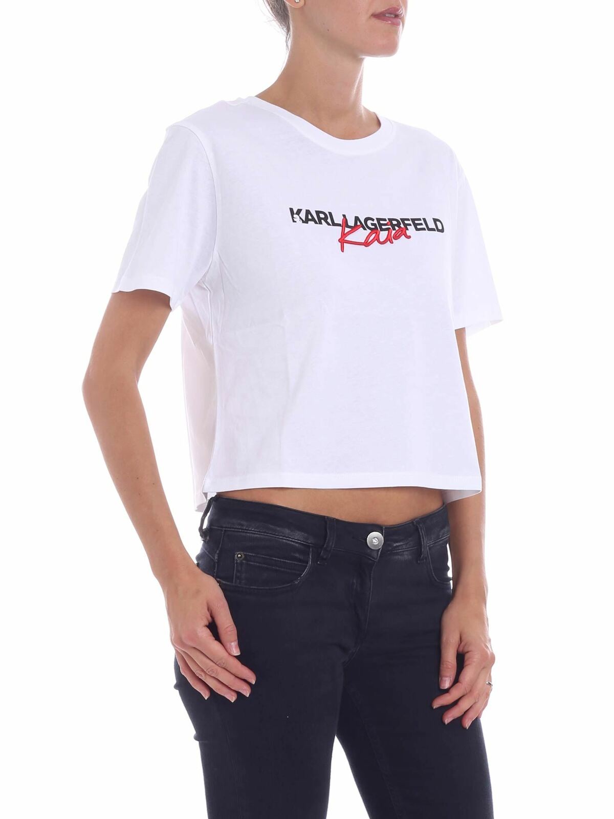 "Karl x Kaia" white t-shirt 86KW1785100 (KARL LAGERFELD / Tシャツ・カットソー ) | KARL LAGERFELD (カール・ラガーフェルド)(1)