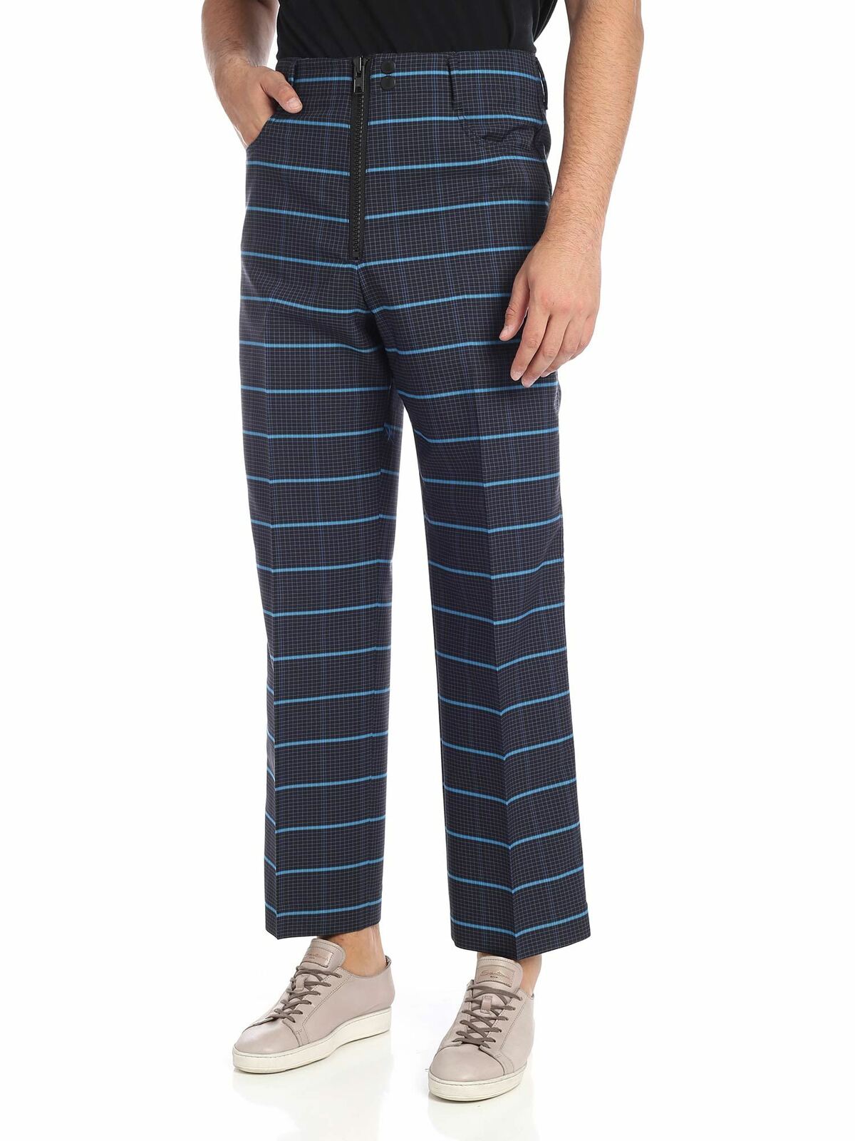 Blue check pattern trousers Collaboration Mem 5PA3111SE76 (KENZO / パンツ ) | KENZO (ケンゾー)