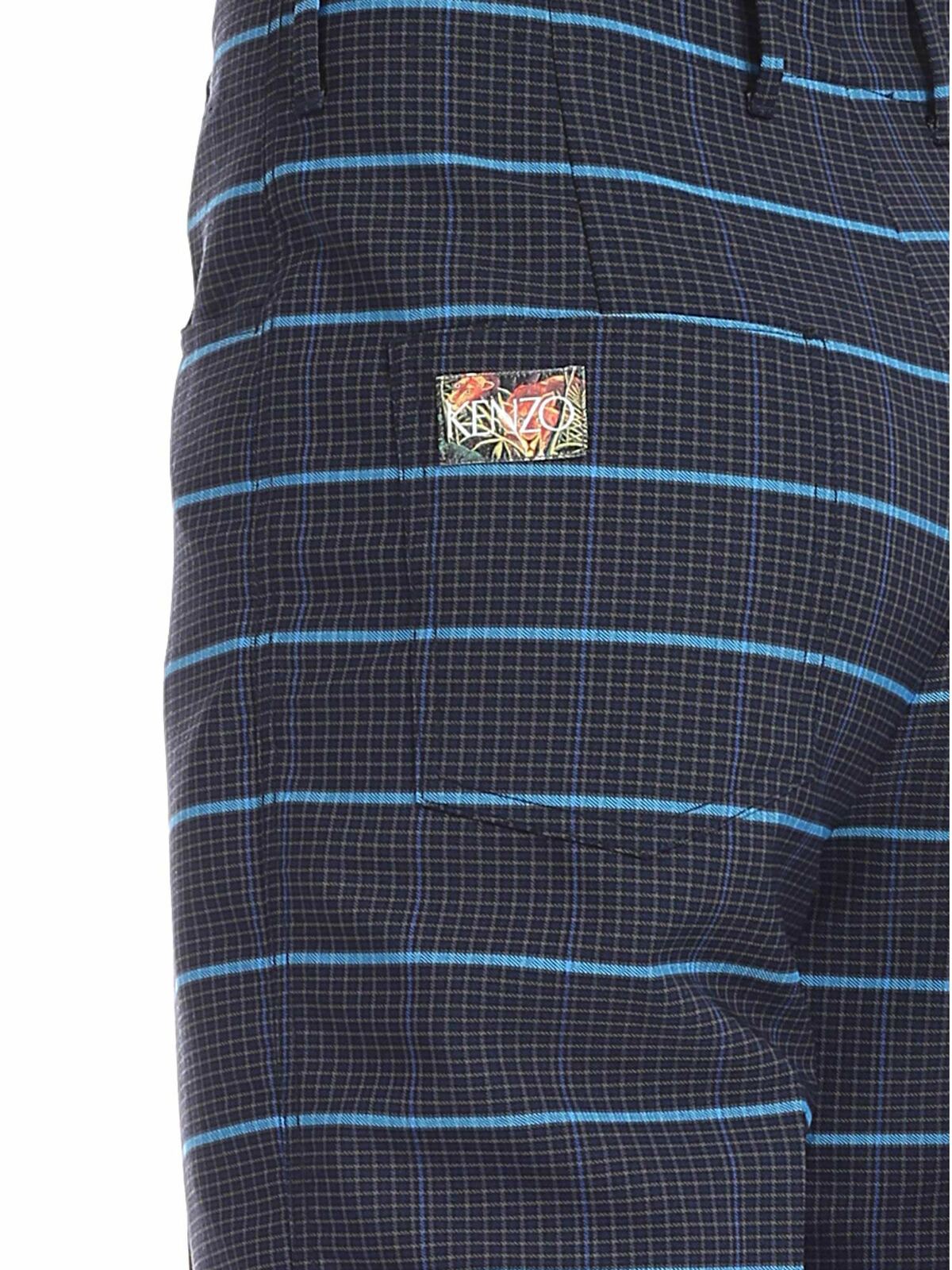 Blue check pattern trousers Collaboration Mem 5PA3111SE76 (KENZO / パンツ ) | KENZO (ケンゾー)(3)