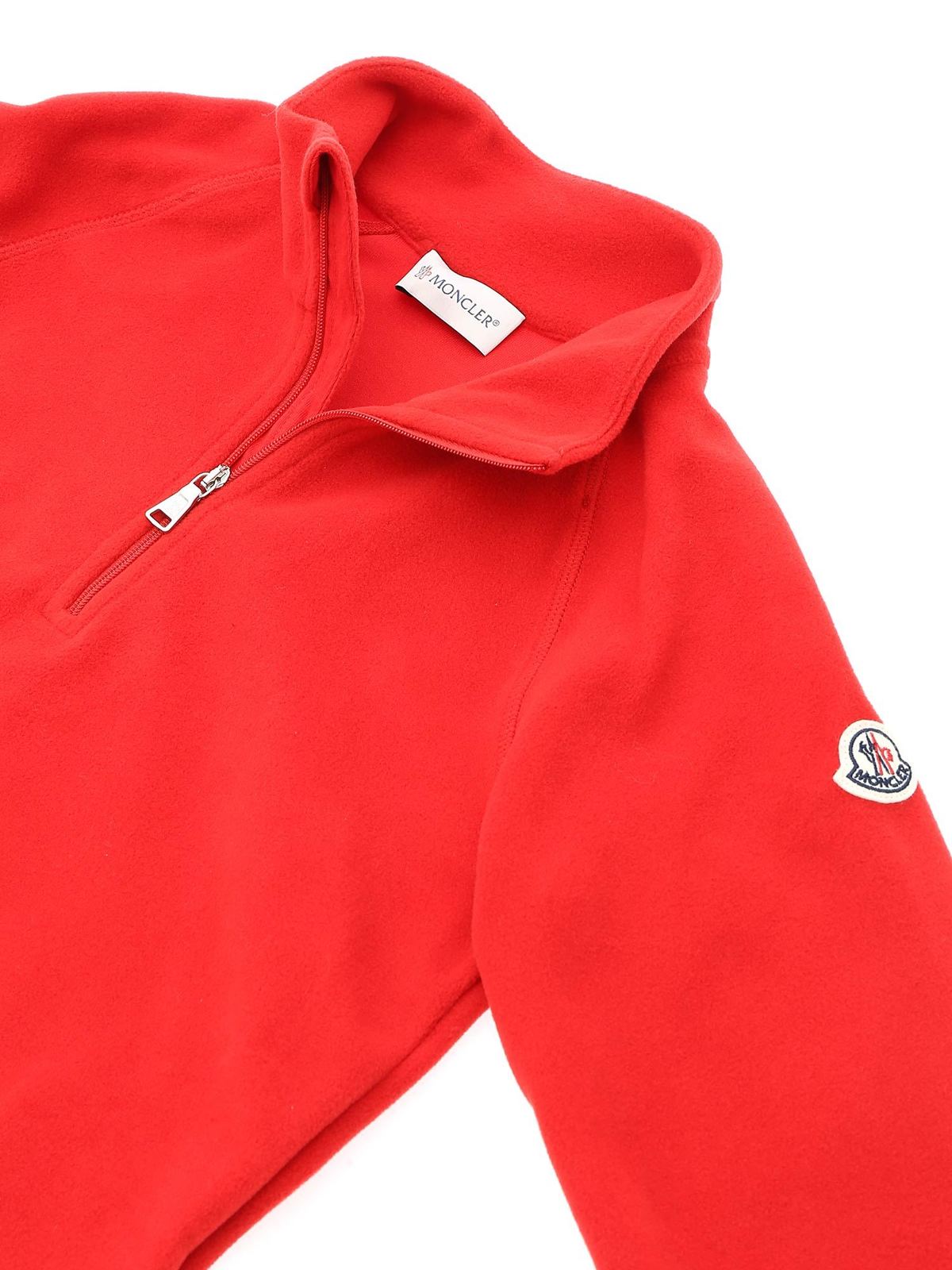 Red fleece sweatshirt with logo 81011058009345E (Moncler / スウェット・フーディー ) | Moncler (モンクレール)(2)
