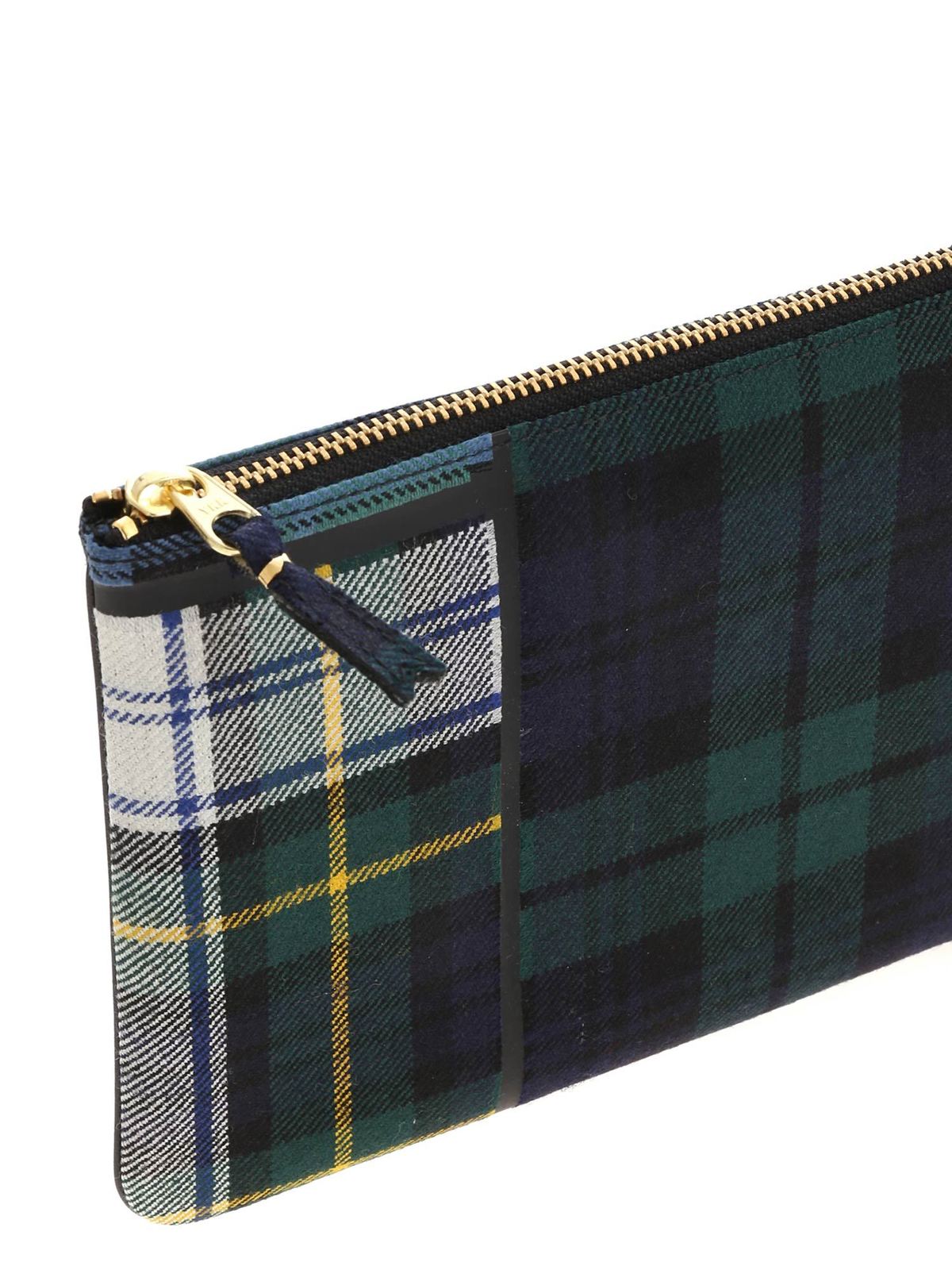 Tartan clutch bag in blue and green SA5100TPGREEN (Comme Des Garçons Wallet / クラッチバッグ・ポーチ ) | Comme Des Garçons Wallet (コムデギャルソン ウォレット)(3)