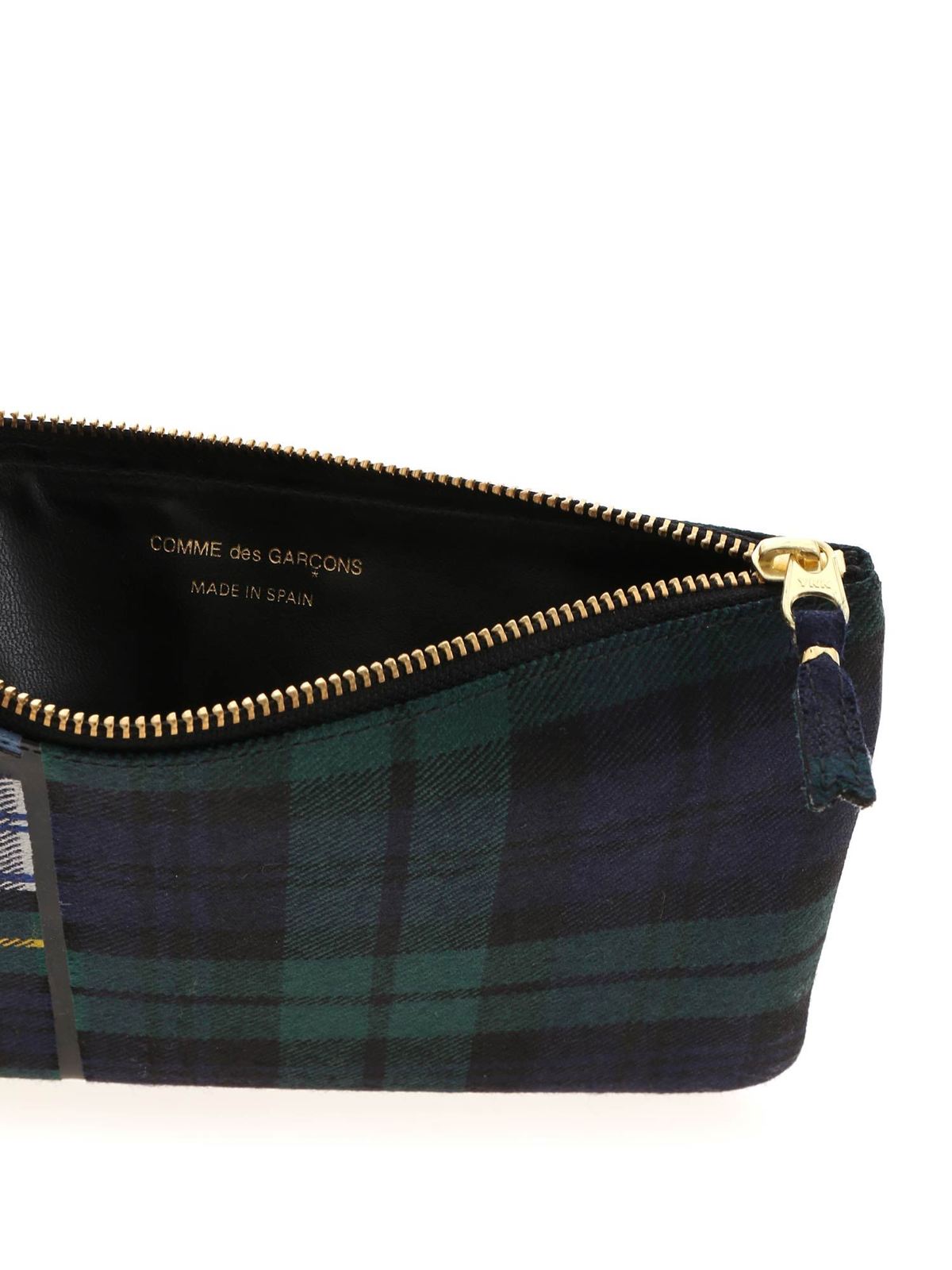 Tartan clutch bag in blue and green SA5100TPGREEN (Comme Des Garçons Wallet / クラッチバッグ・ポーチ ) | Comme Des Garçons Wallet (コムデギャルソン ウォレット)(4)