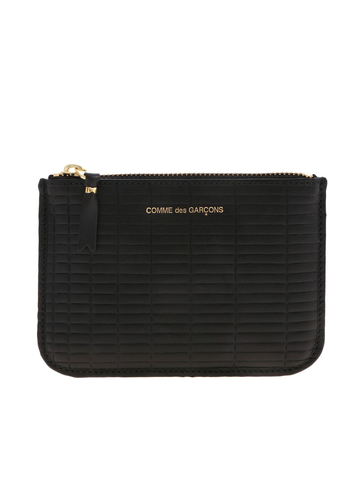 Mini clutch in black with geometric pattern SA8100BKBLACK (Comme Des Garçons Wallet / クラッチバッグ・ポーチ ) | Comme Des Garçons Wallet (コムデギャルソン ウォレット)