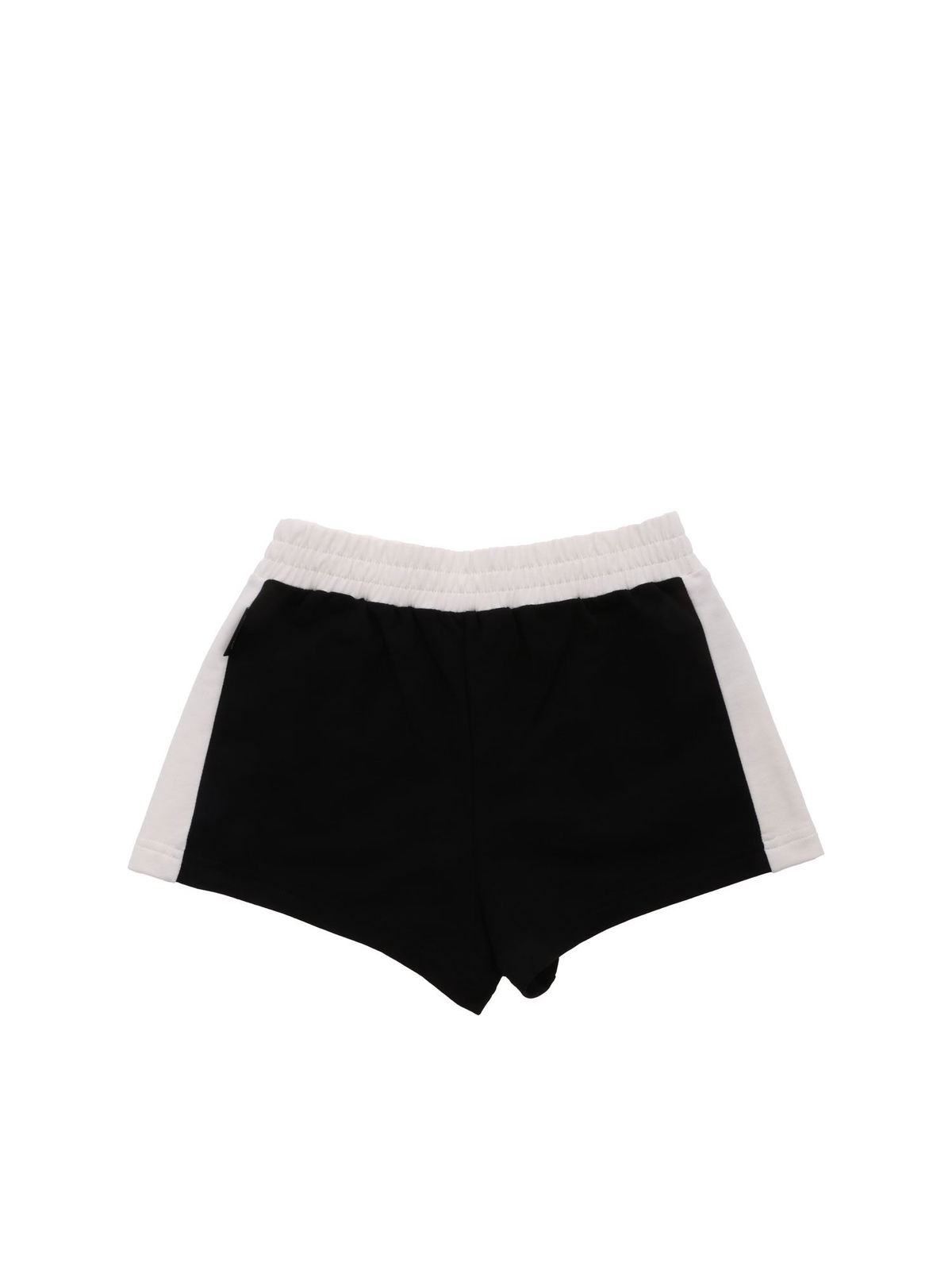 Cotton fleece shorts in black and white 8H70710809DQ999 (Moncler / ショートパンツ ) | Moncler (モンクレール)(1)
