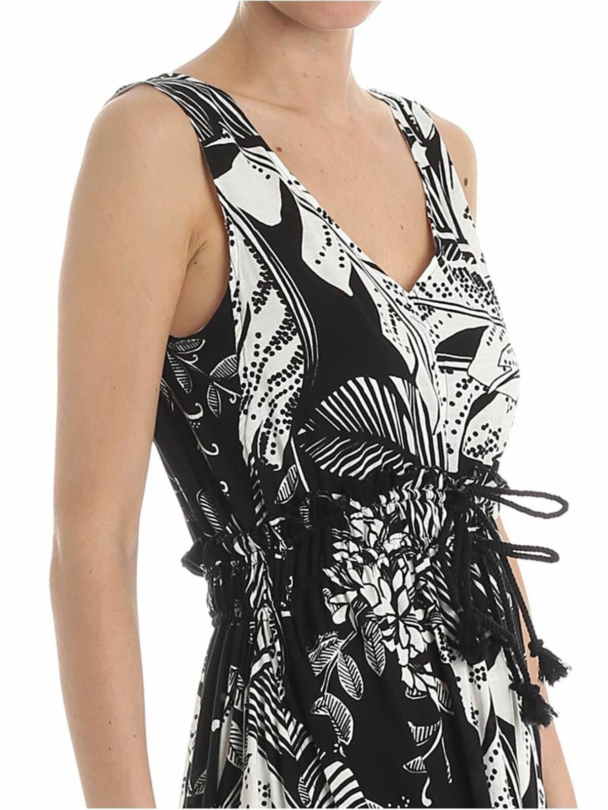 Black and white floral dress CHS18URO01025905 (See By Chloé / ワンピース・ドレス・オールインワン ) | See By Chloé (シーバイクロエ)(3)