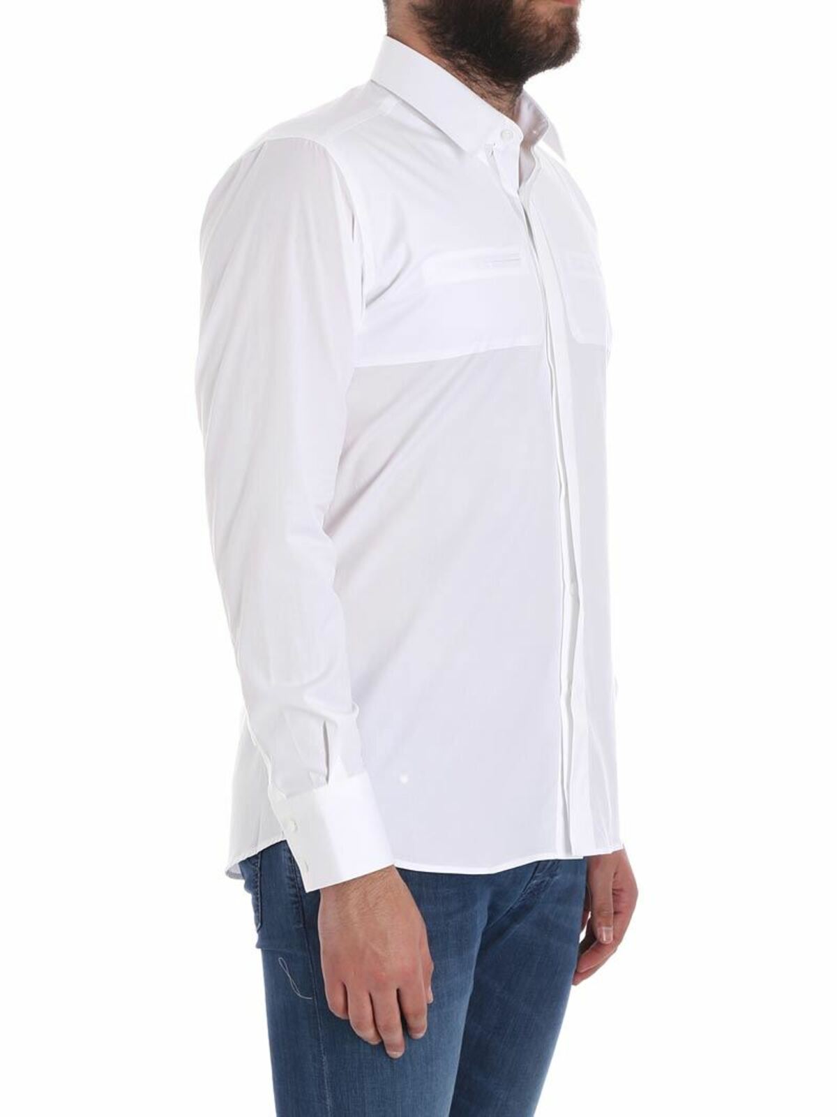 White cotton shirt 60500458169910 (KARL LAGERFELD / シャツ・ブラウス ) | KARL LAGERFELD (カール・ラガーフェルド)(1)