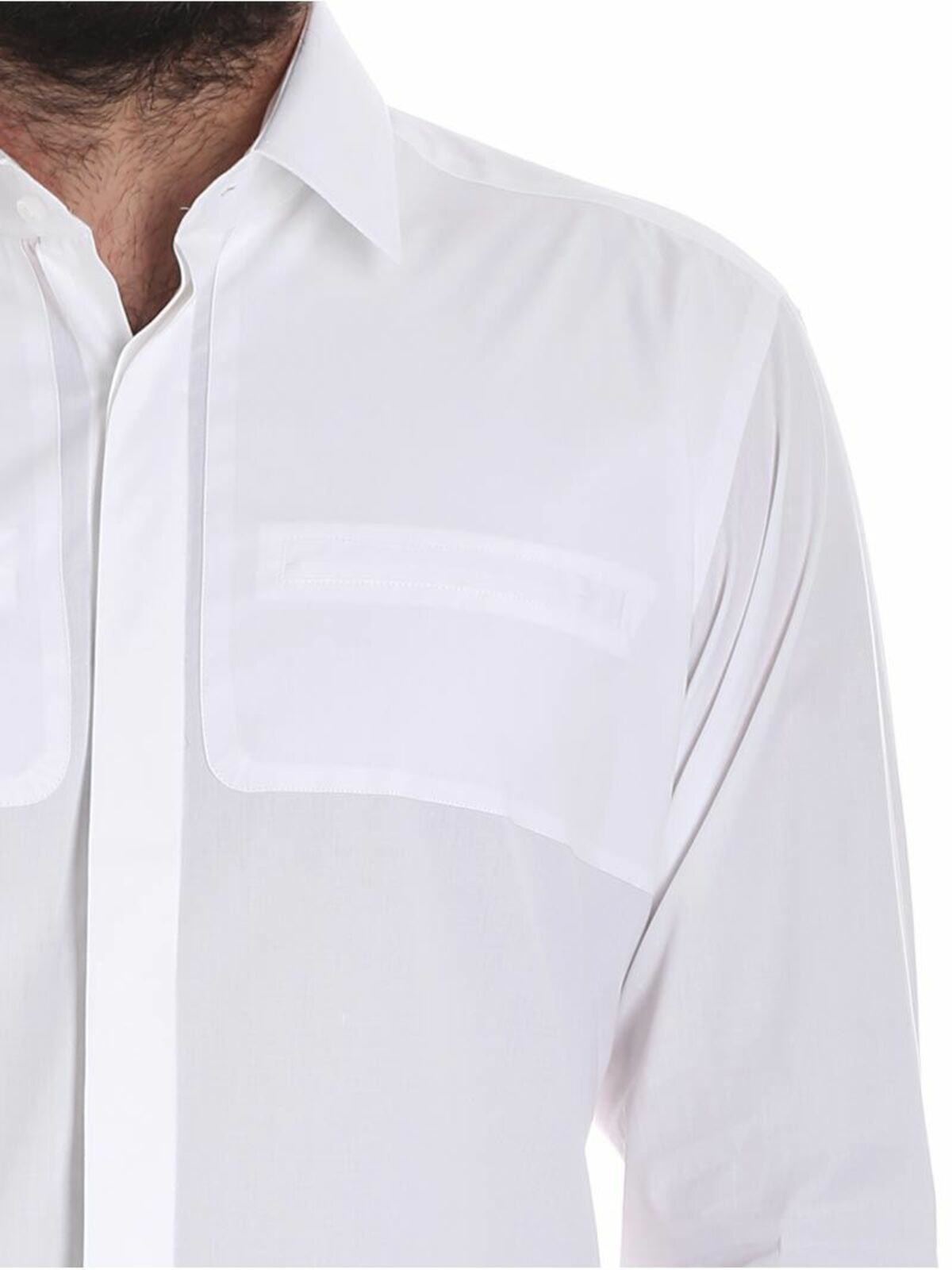White cotton shirt 60500458169910 (KARL LAGERFELD / シャツ・ブラウス ) | KARL LAGERFELD (カール・ラガーフェルド)(3)
