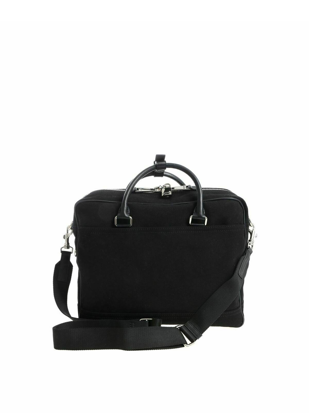 Black fabric handbag with padlock 742682031555 (MOSCHINO / ハンドバッグ・ショルダーバッグ ) | MOSCHINO (モスキーノ)(2)