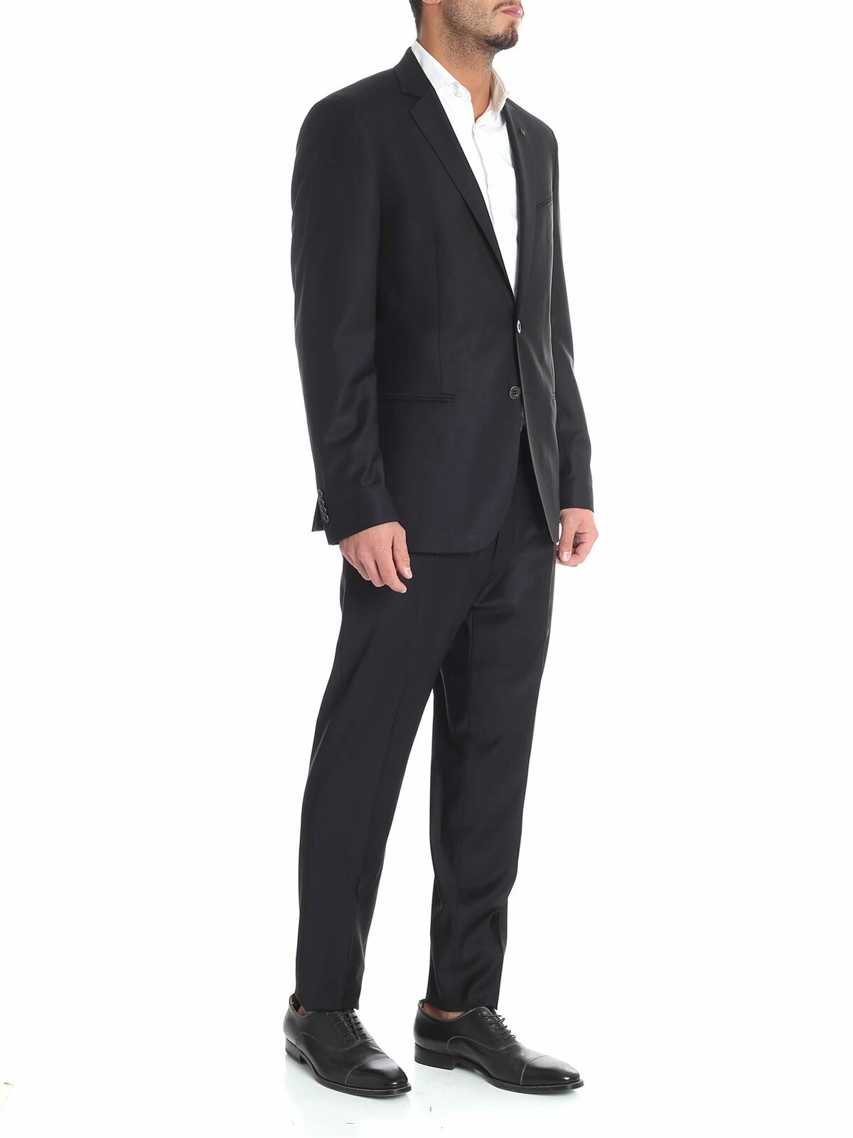 Black wool two button suit 105212582096990 (KARL LAGERFELD / スーツ・ジャケット ) | KARL LAGERFELD (カール・ラガーフェルド)(1)