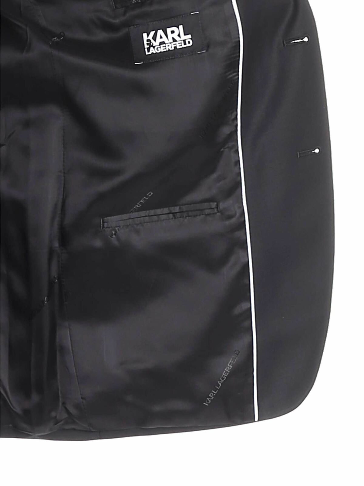 Black wool two button suit 105212582096990 (KARL LAGERFELD / スーツ・ジャケット ) | KARL LAGERFELD (カール・ラガーフェルド)(4)