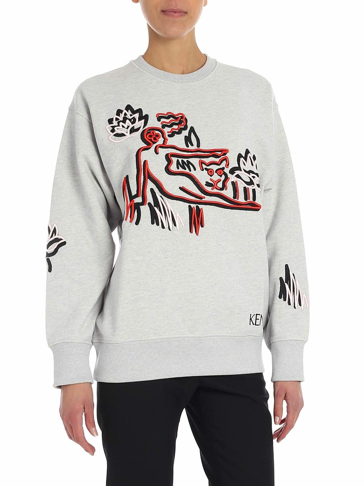 "Comfort Crew Neck" grey sweatshirt 1SW76095593 (KENZO / スウェット・フーディー ) | KENZO (ケンゾー)