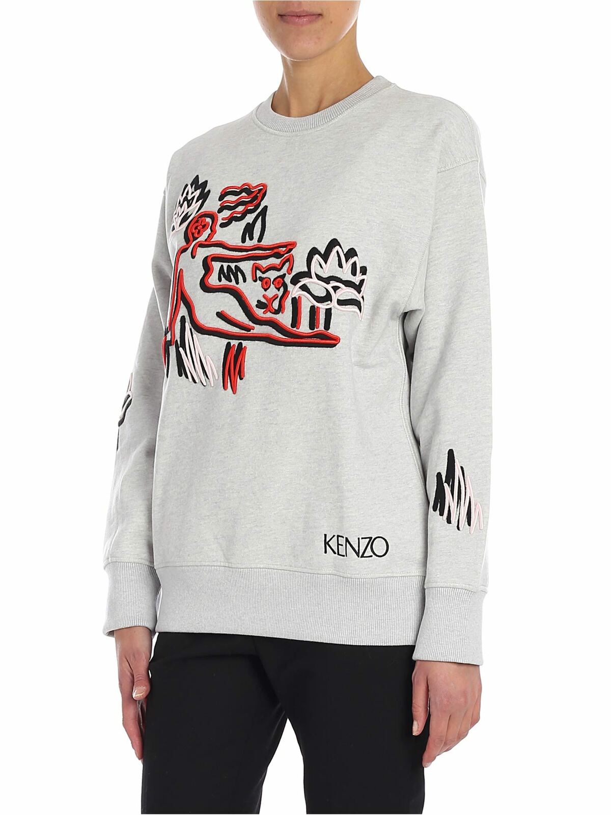 "Comfort Crew Neck" grey sweatshirt 1SW76095593 (KENZO / スウェット・フーディー ) | KENZO (ケンゾー)(1)