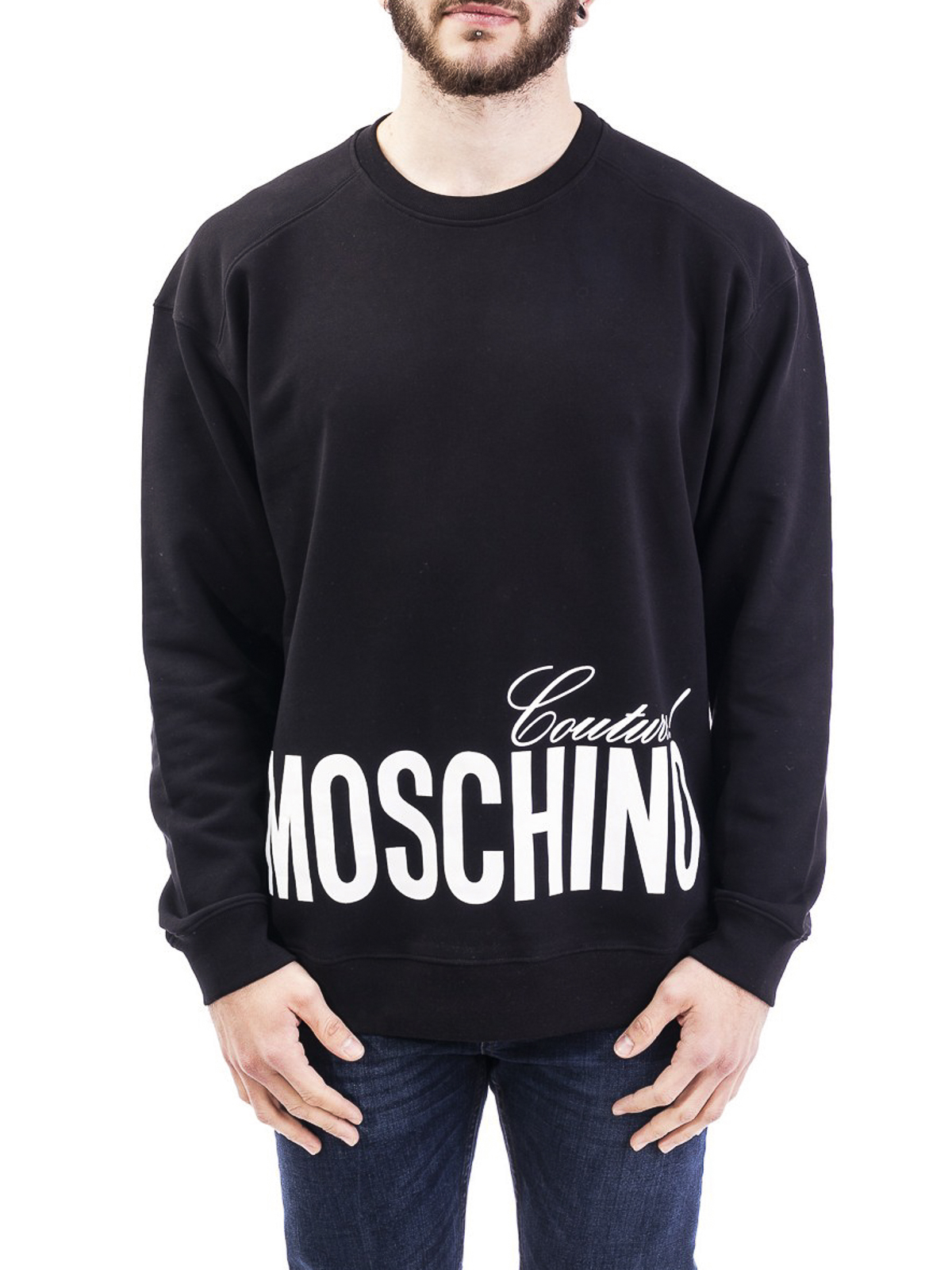 Moschino Couture print black sweatshirt 170802271555 (MOSCHINO / スウェット・フーディー ) | MOSCHINO (モスキーノ)(2)