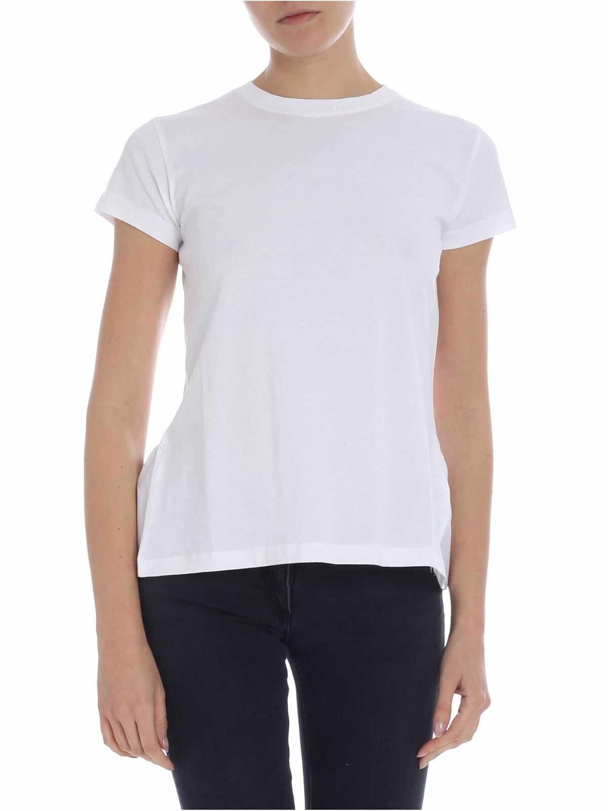 Logo white t-shirt 91KW1717100 (KARL LAGERFELD / Tシャツ・カットソー ) | KARL LAGERFELD (カール・ラガーフェルド)