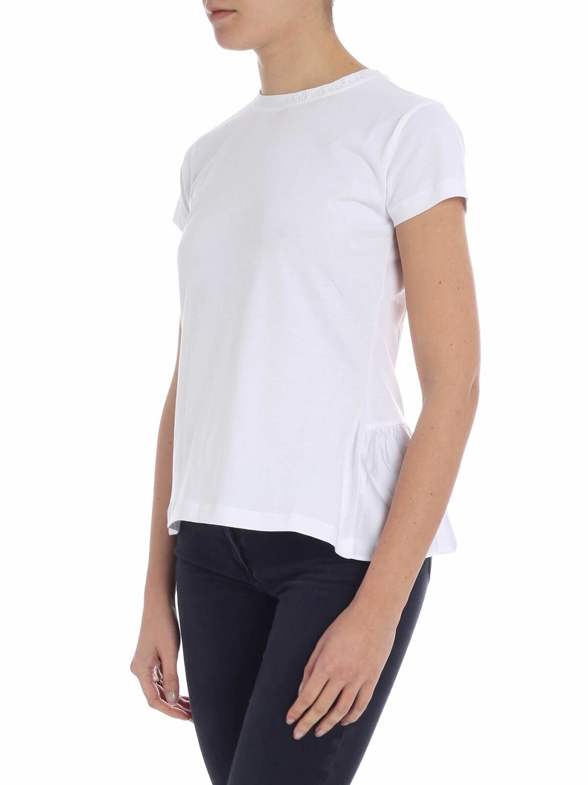 Logo white t-shirt 91KW1717100 (KARL LAGERFELD / Tシャツ・カットソー ) | KARL LAGERFELD (カール・ラガーフェルド)(1)