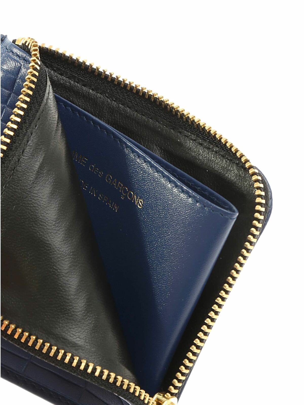 Brick wallet in blue SA3100BKBLUE (Comme Des Garçons Wallet / 財布・カードケース ) | Comme Des Garçons Wallet (コムデギャルソン ウォレット)(4)