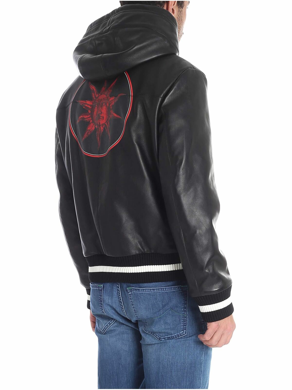 Black lined leather jacket FPU4027SP0307999 (FAUSTO PUGLISI / レザー&ファージャケット・コート ) | FAUSTO PUGLISI (ファウスト プリージ)(2)
