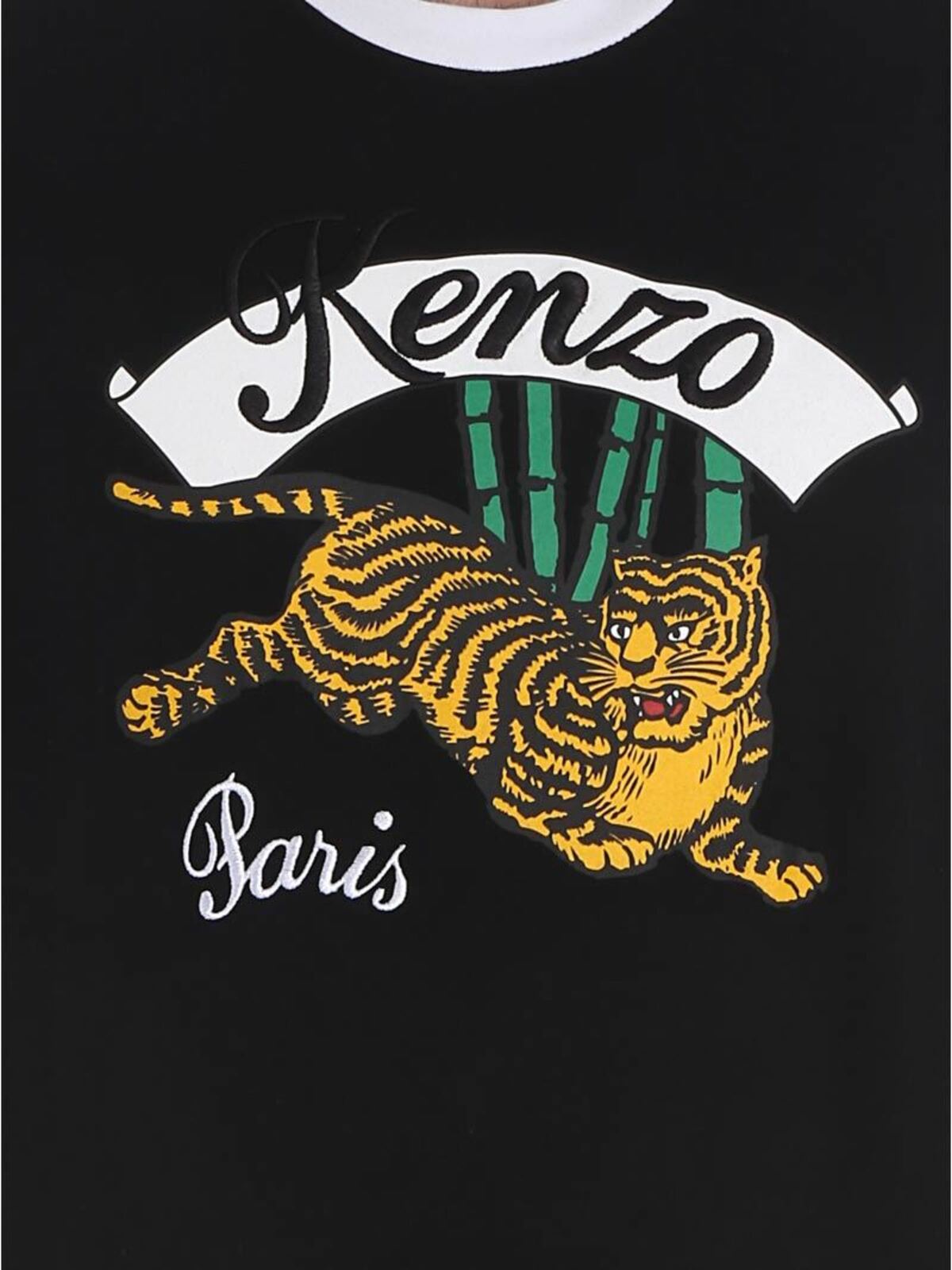 Black T-shirt with tiger print 5TS0194OE99 (KENZO / Tシャツ・カットソー ) | KENZO (ケンゾー)(3)