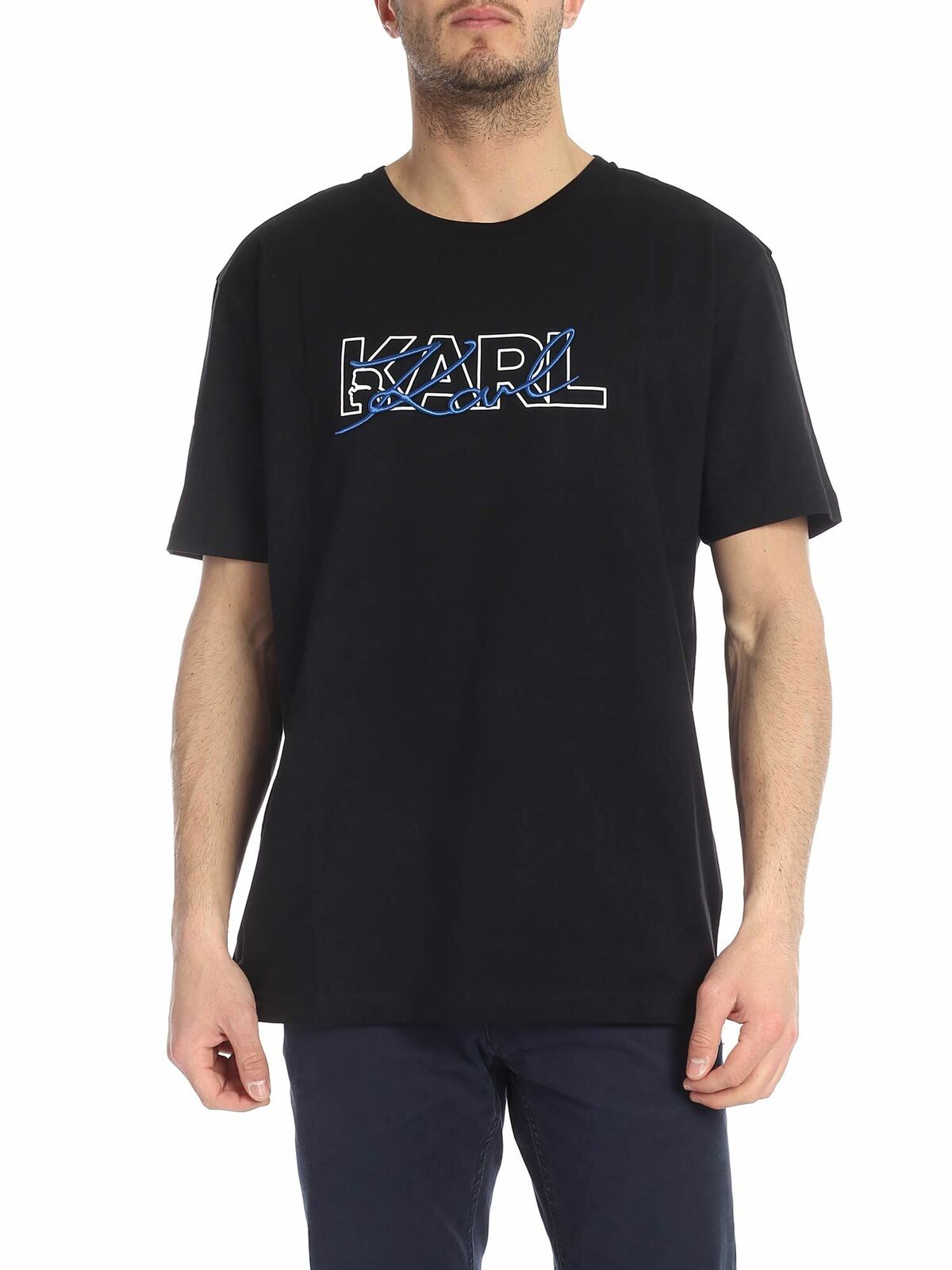 K Signature black t-shirt 755042591240990 (KARL LAGERFELD / Tシャツ・カットソー ) | KARL LAGERFELD (カール・ラガーフェルド)