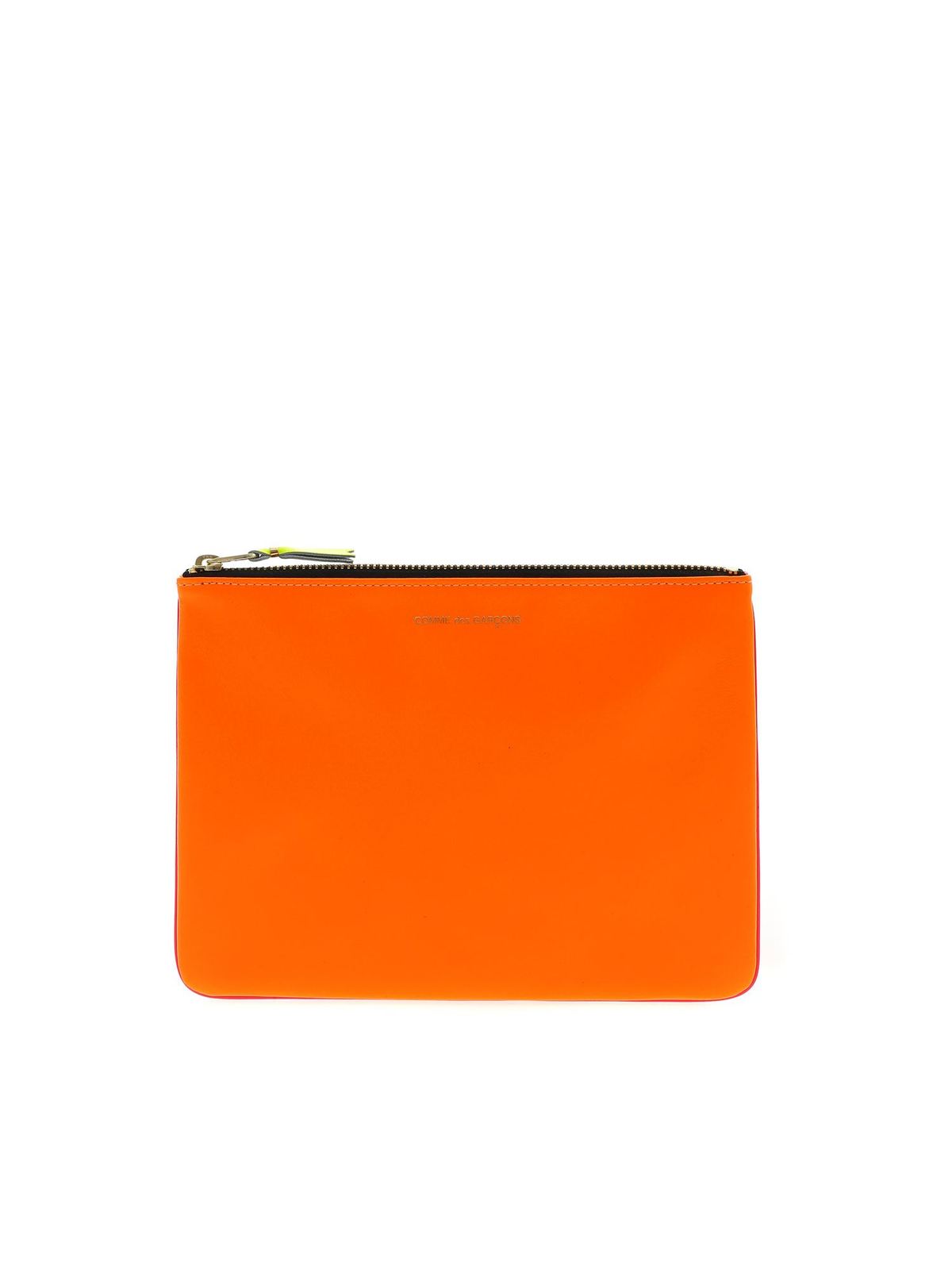 Super Fluo pouch in orange and pink SA5100SFSUPERFLUOLLIGHTORANGEPINK (Comme Des Garçons Wallet / クラッチバッグ・ポーチ ) | Comme Des Garçons Wallet (コムデギャルソン ウォレット)