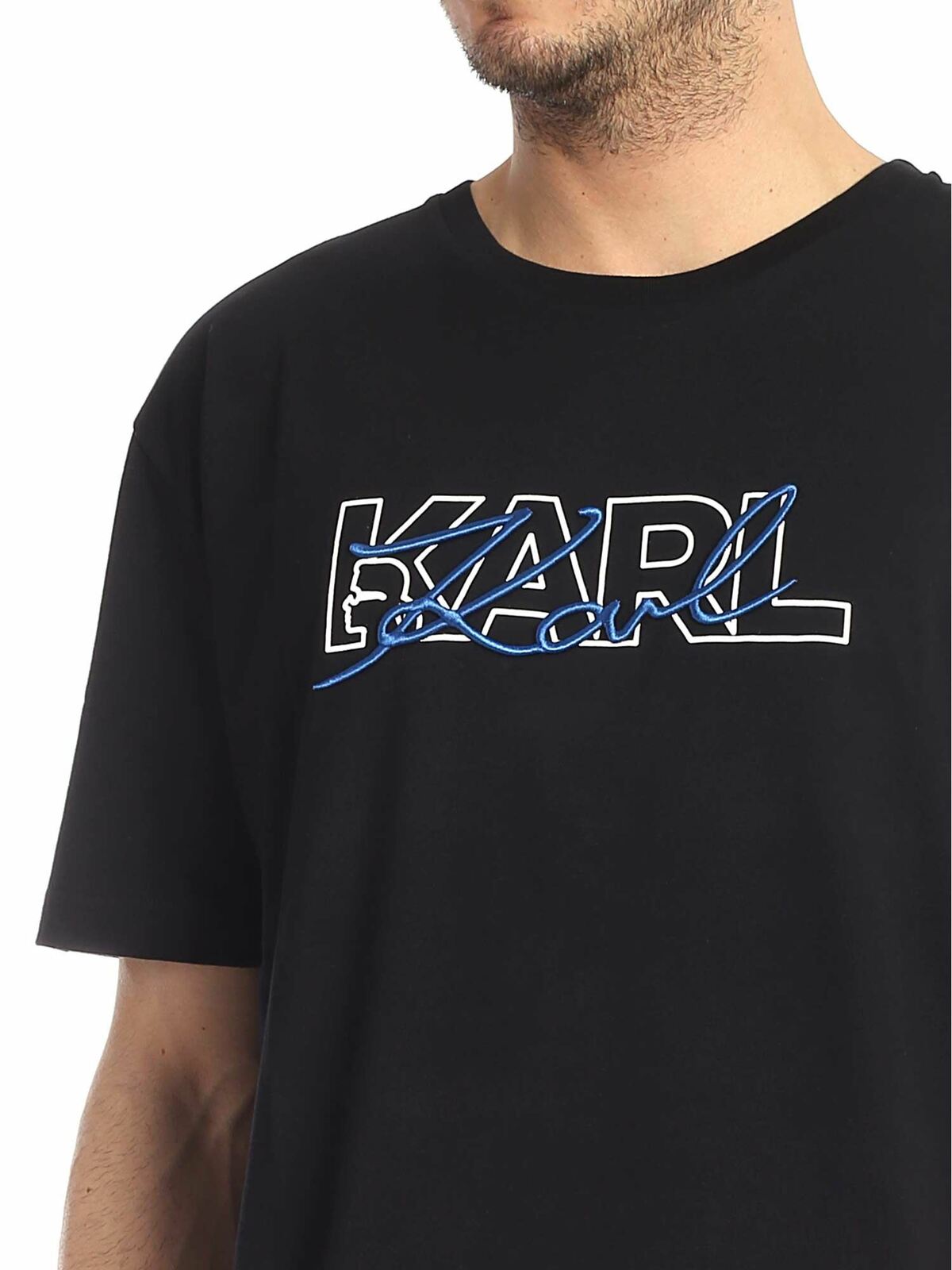 K Signature black t-shirt 755042591240990 (KARL LAGERFELD / Tシャツ・カットソー ) | KARL LAGERFELD (カール・ラガーフェルド)(3)