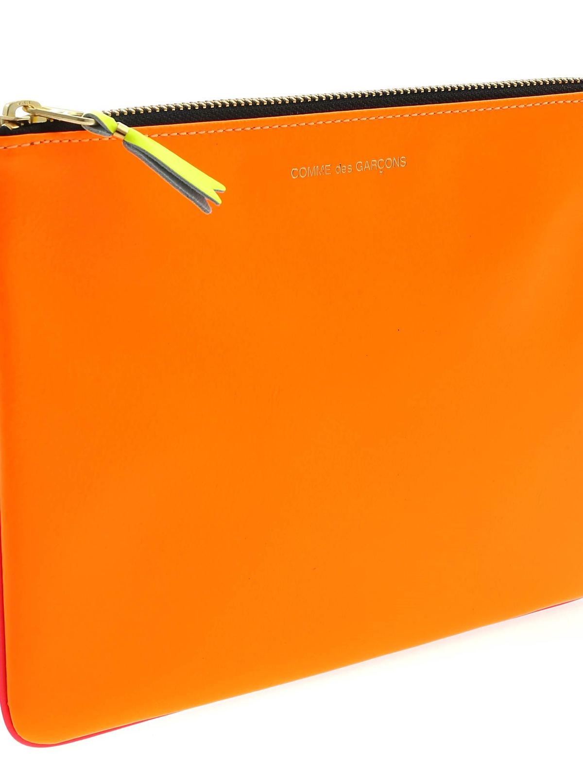 Super Fluo pouch in orange and pink SA5100SFSUPERFLUOLLIGHTORANGEPINK (Comme Des Garçons Wallet / クラッチバッグ・ポーチ ) | Comme Des Garçons Wallet (コムデギャルソン ウォレット)(3)
