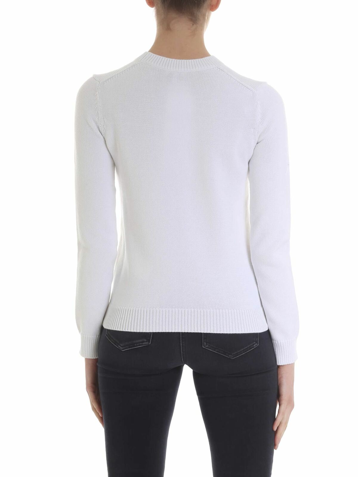 White crew neck sweater with Kenzo logo 2T057380801 (KENZO / ニット・セーター・カーディガン ) | KENZO (ケンゾー)(2)