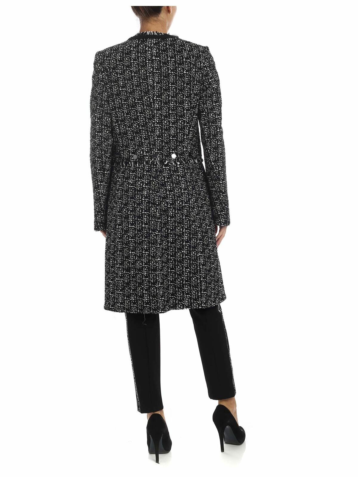 Overcoat in textured knitted fabric 96KW1406986 (KARL LAGERFELD / コート ) | KARL LAGERFELD (カール・ラガーフェルド)(2)