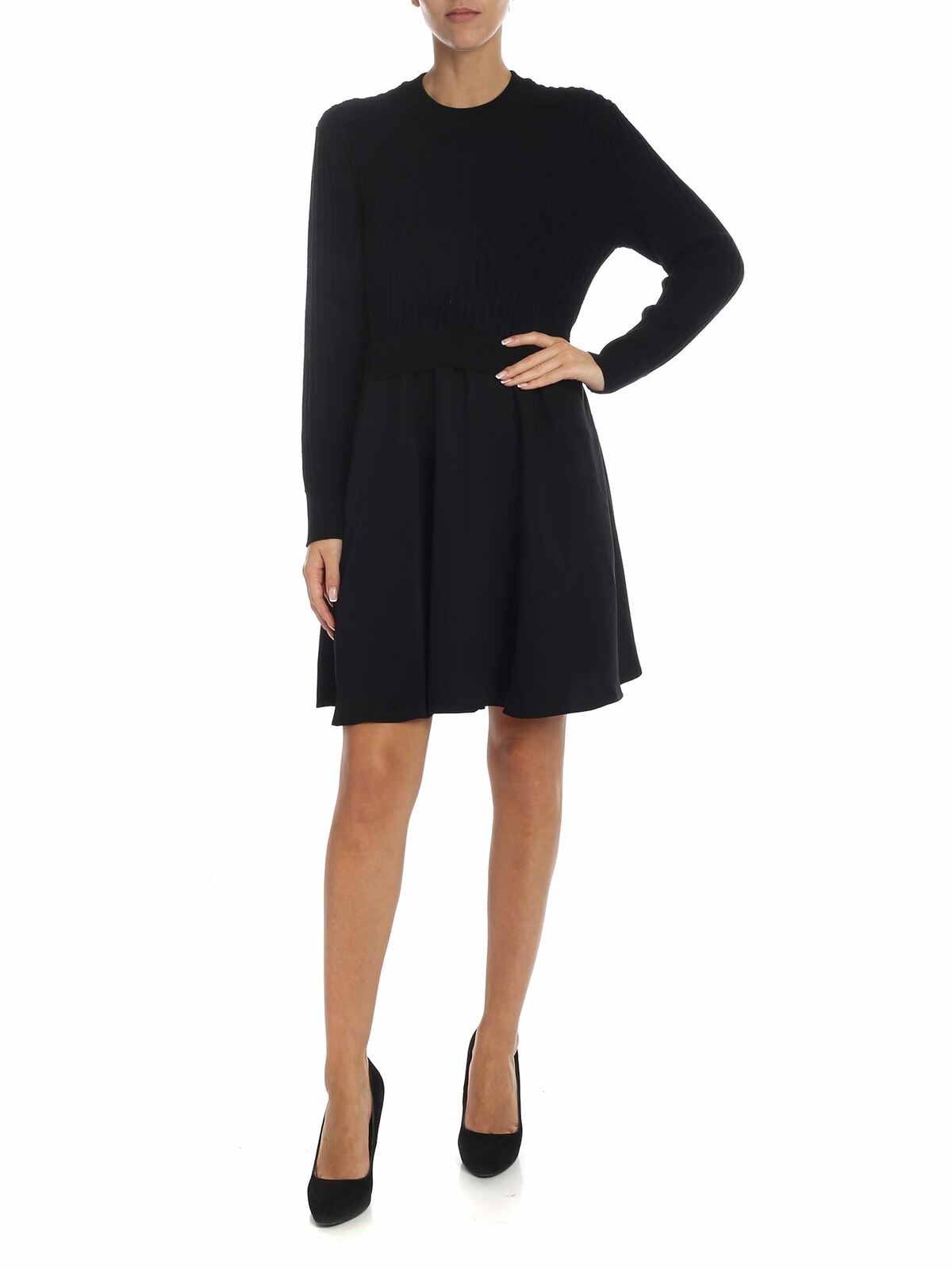 Mixed dress in black 2RO1645AM99 (KENZO / ワンピース・ドレス・オールインワン ) | KENZO (ケンゾー)