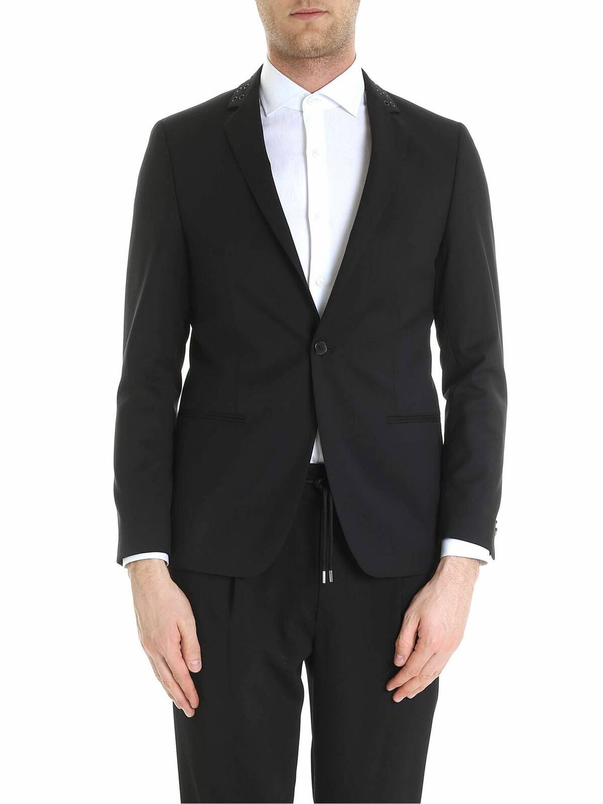 Knight lined jacket in black 155231592083990 (KARL LAGERFELD / スーツ・ジャケット ) | KARL LAGERFELD (カール・ラガーフェルド)