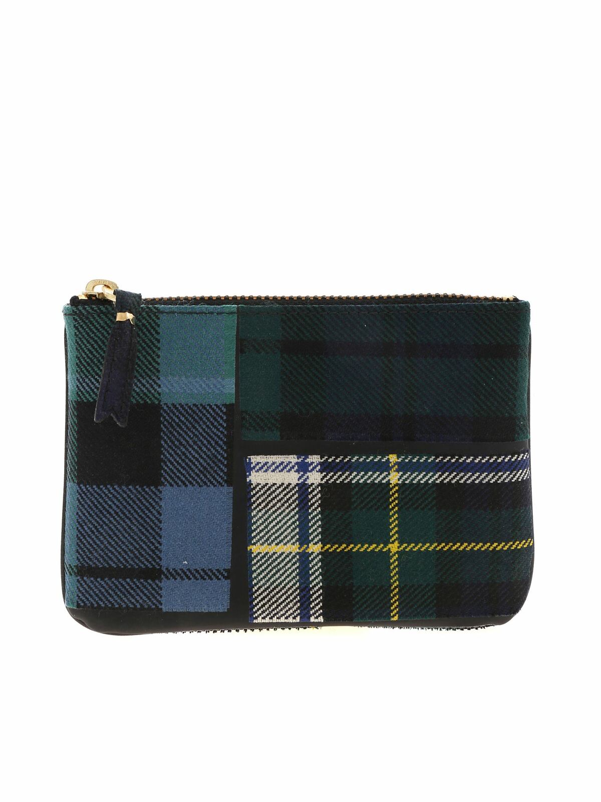 Tartan pattern clutch in green and blue SA8100TPGREEN (Comme Des Garçons Wallet / クラッチバッグ・ポーチ ) | Comme Des Garçons Wallet (コムデギャルソン ウォレット)