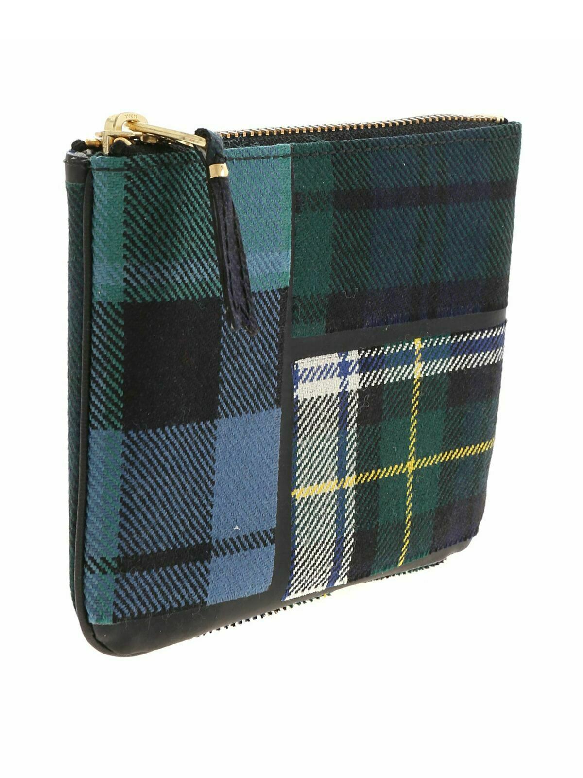 Tartan pattern clutch in green and blue SA8100TPGREEN (Comme Des Garçons Wallet / クラッチバッグ・ポーチ ) | Comme Des Garçons Wallet (コムデギャルソン ウォレット)(1)