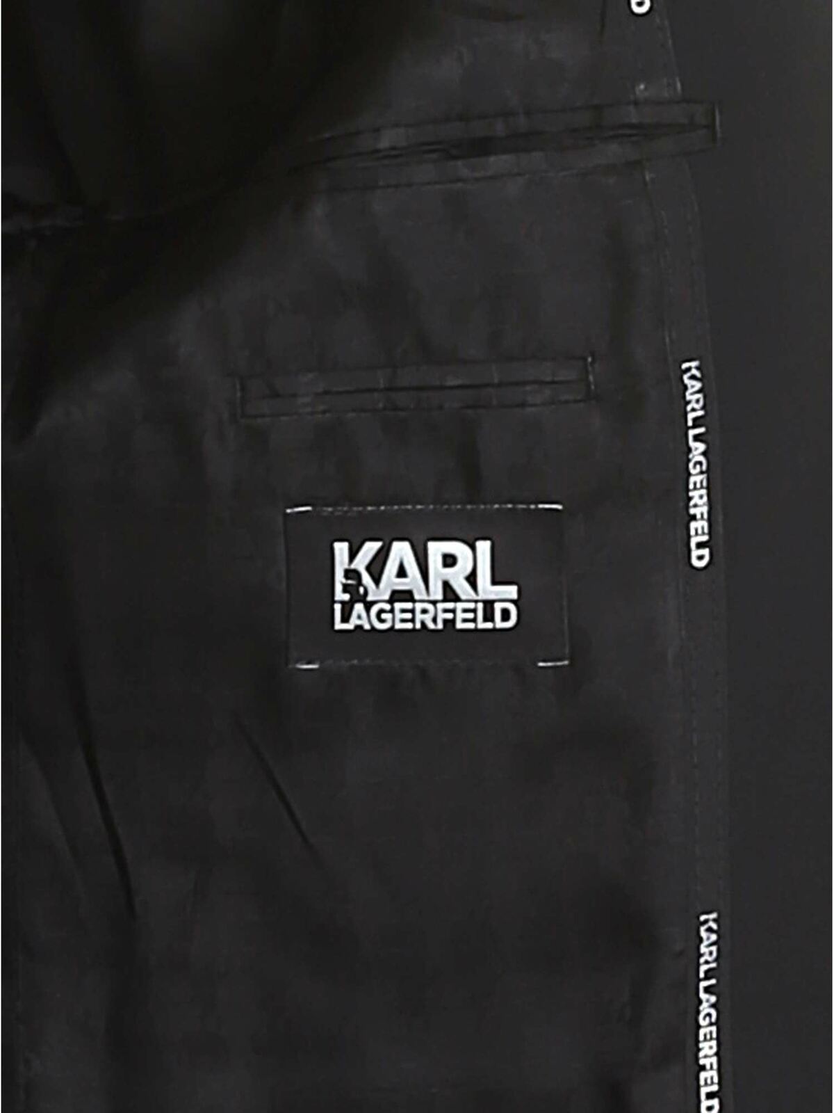 Knight lined jacket in black 155231592083990 (KARL LAGERFELD / スーツ・ジャケット ) | KARL LAGERFELD (カール・ラガーフェルド)(4)