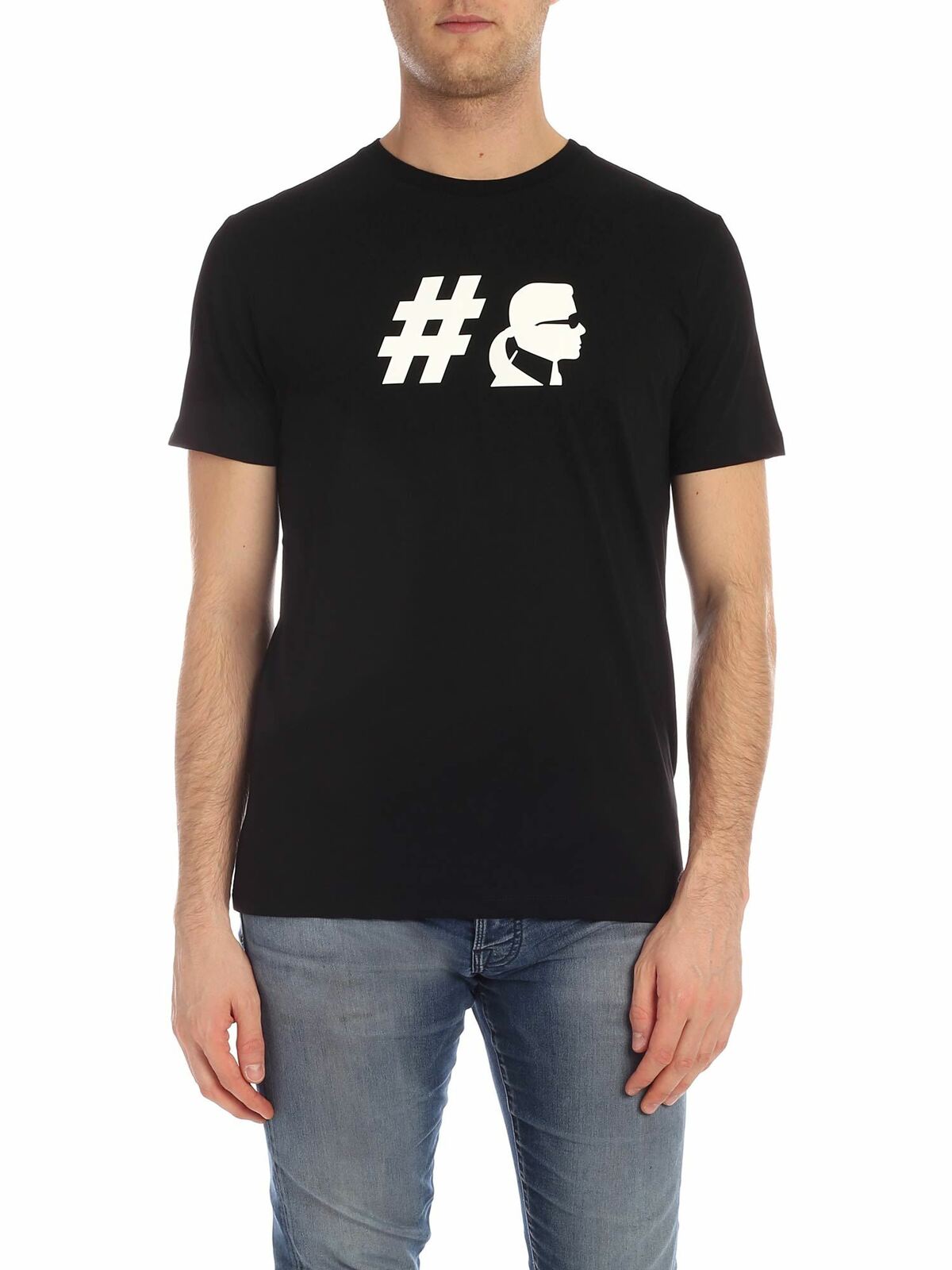 Kameo t-shirt in black 755038592220990 (KARL LAGERFELD / Tシャツ・カットソー ) | KARL LAGERFELD (カール・ラガーフェルド)