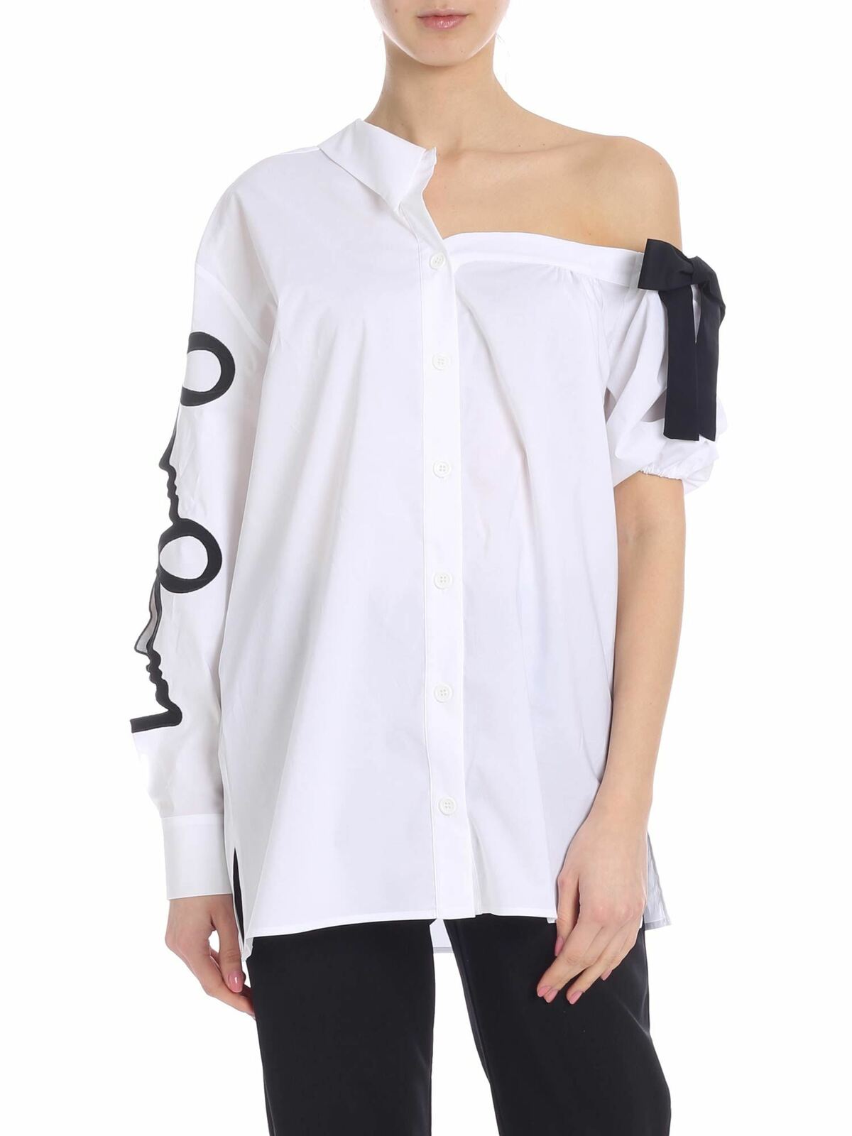 Pisa shirt in white with black bow 91VP239001 (VIVETTA / シャツ・ブラウス ) | VIVETTA (ヴィヴェッタ)