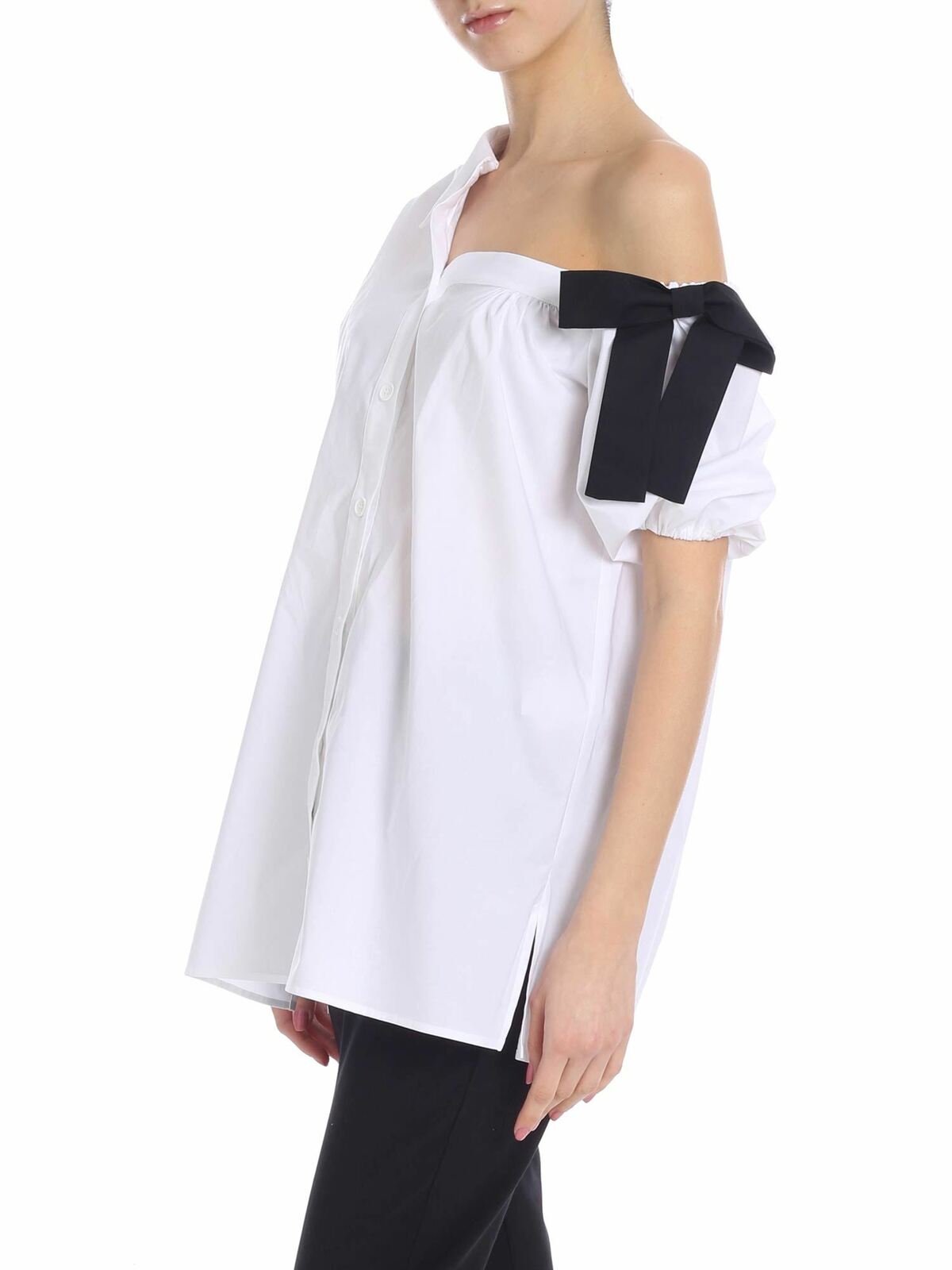 Pisa shirt in white with black bow 91VP239001 (VIVETTA / シャツ・ブラウス ) | VIVETTA (ヴィヴェッタ)(1)