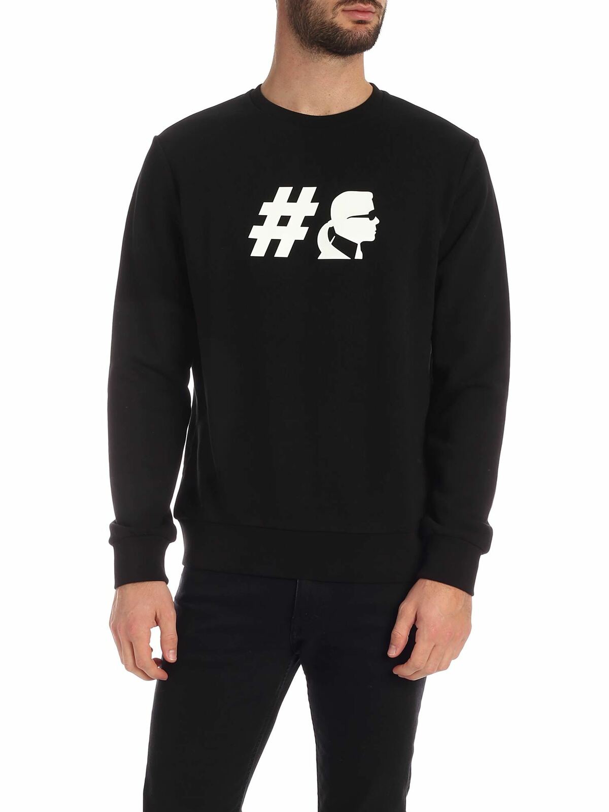 Kameo sweatshirt in black 705011592910990 (KARL LAGERFELD / スウェット・フーディー ) | KARL LAGERFELD (カール・ラガーフェルド)