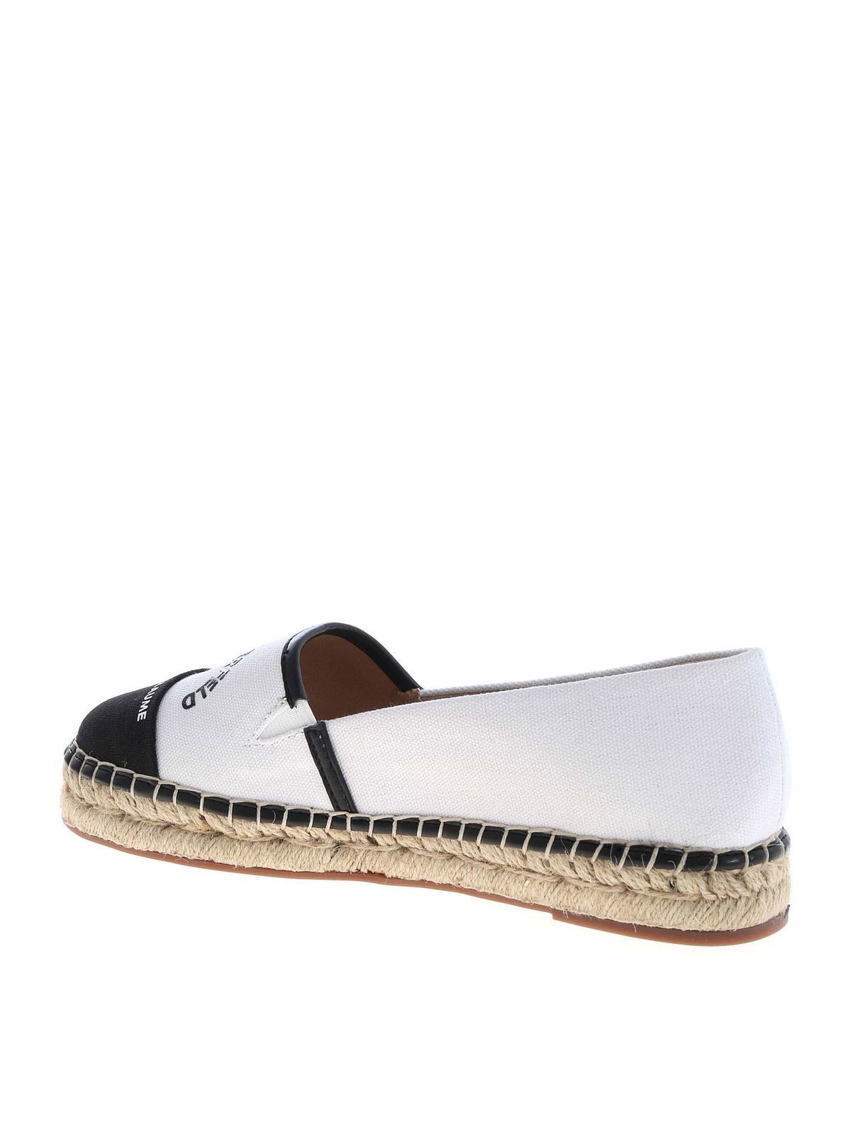 Kamini espadrilles in white and black KL80108910 (KARL LAGERFELD / フラットシューズ ) | KARL LAGERFELD (カール・ラガーフェルド)(3)