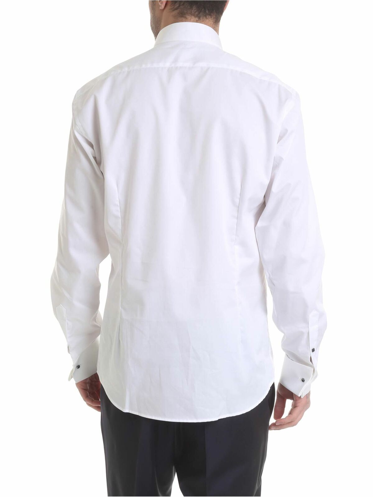 White shirt with studded buttons 60500659169980 (KARL LAGERFELD / シャツ・ブラウス ) | KARL LAGERFELD (カール・ラガーフェルド)(2)