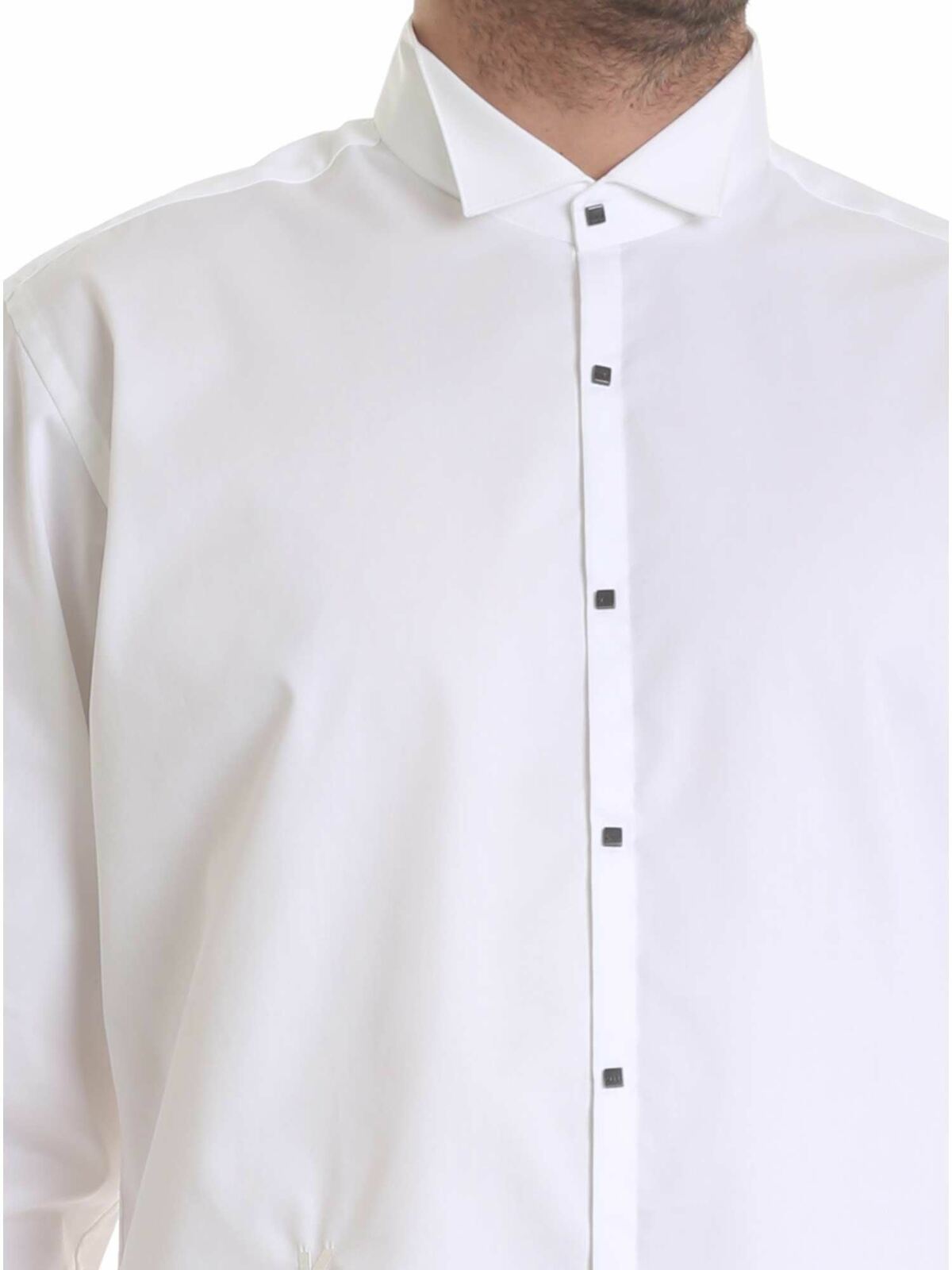 White shirt with studded buttons 60500659169980 (KARL LAGERFELD / シャツ・ブラウス ) | KARL LAGERFELD (カール・ラガーフェルド)(3)