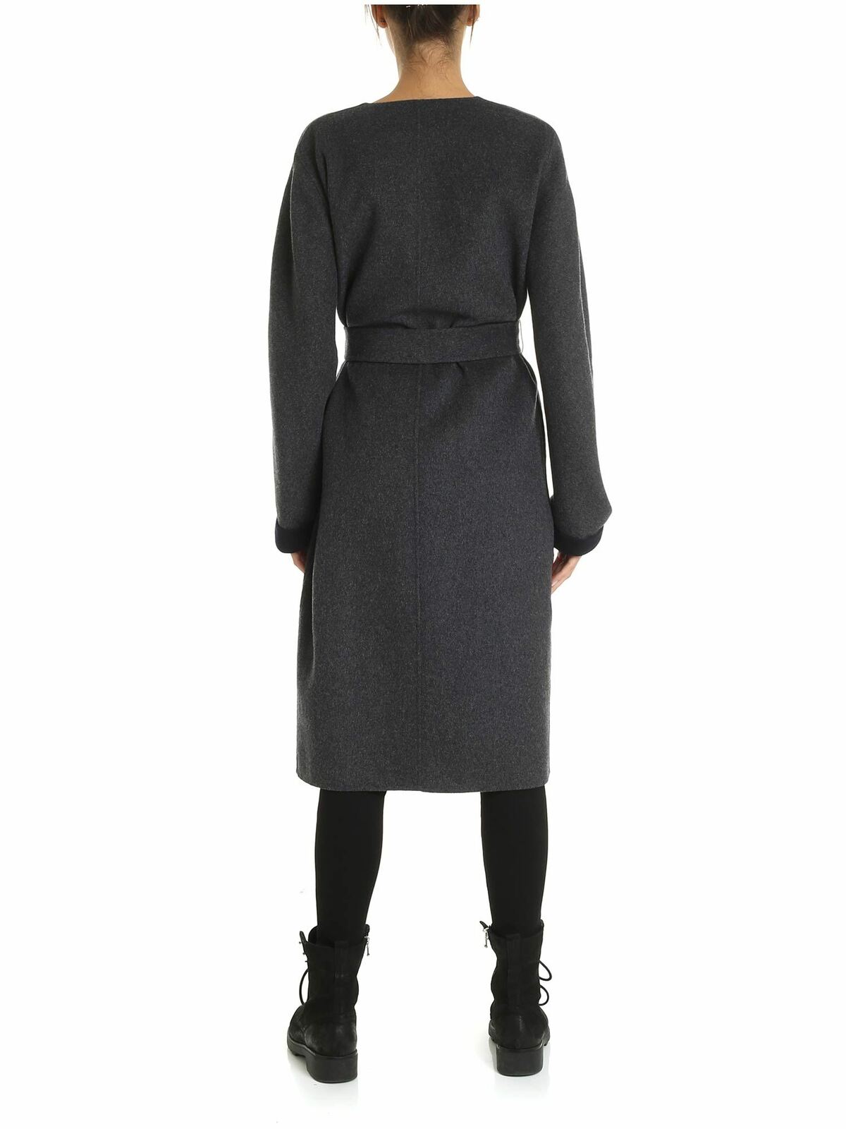 Reversible cardigan in blue and gray P9GJ2C37NNS (DKNY / コート・ダウン ) | DKNY (ディーケーエヌワイ)(2)