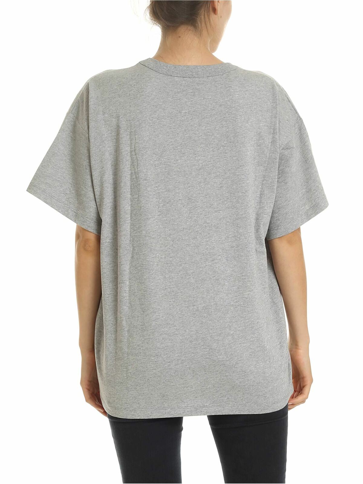 Drizzle printed oversized T-shirt in grey CHS19AJH25110042 (See By Chloé / Tシャツ・カットソー ) | See By Chloé (シーバイクロエ)(2)