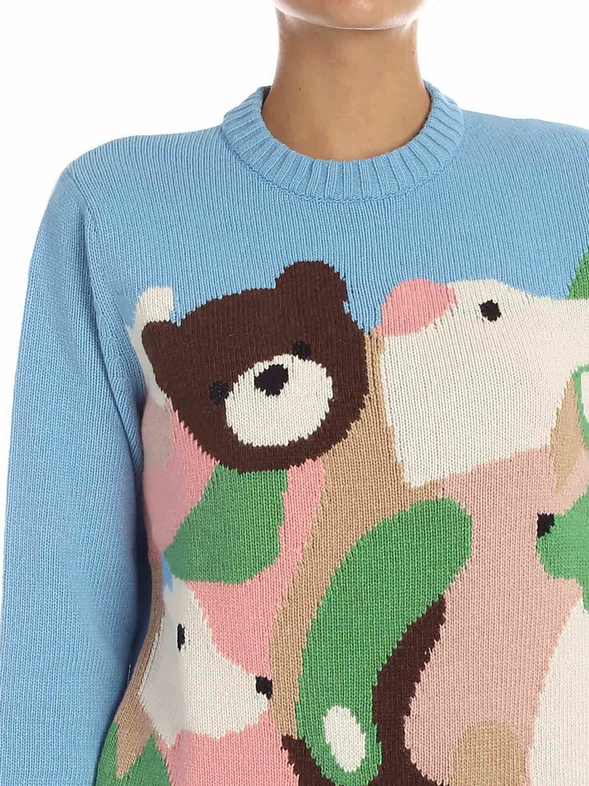 Light blue pullover with multicolor intarsia 19IV2S0A01271226373 (VIVETTA / ニット・セーター・カーディガン ) | VIVETTA (ヴィヴェッタ)(3)