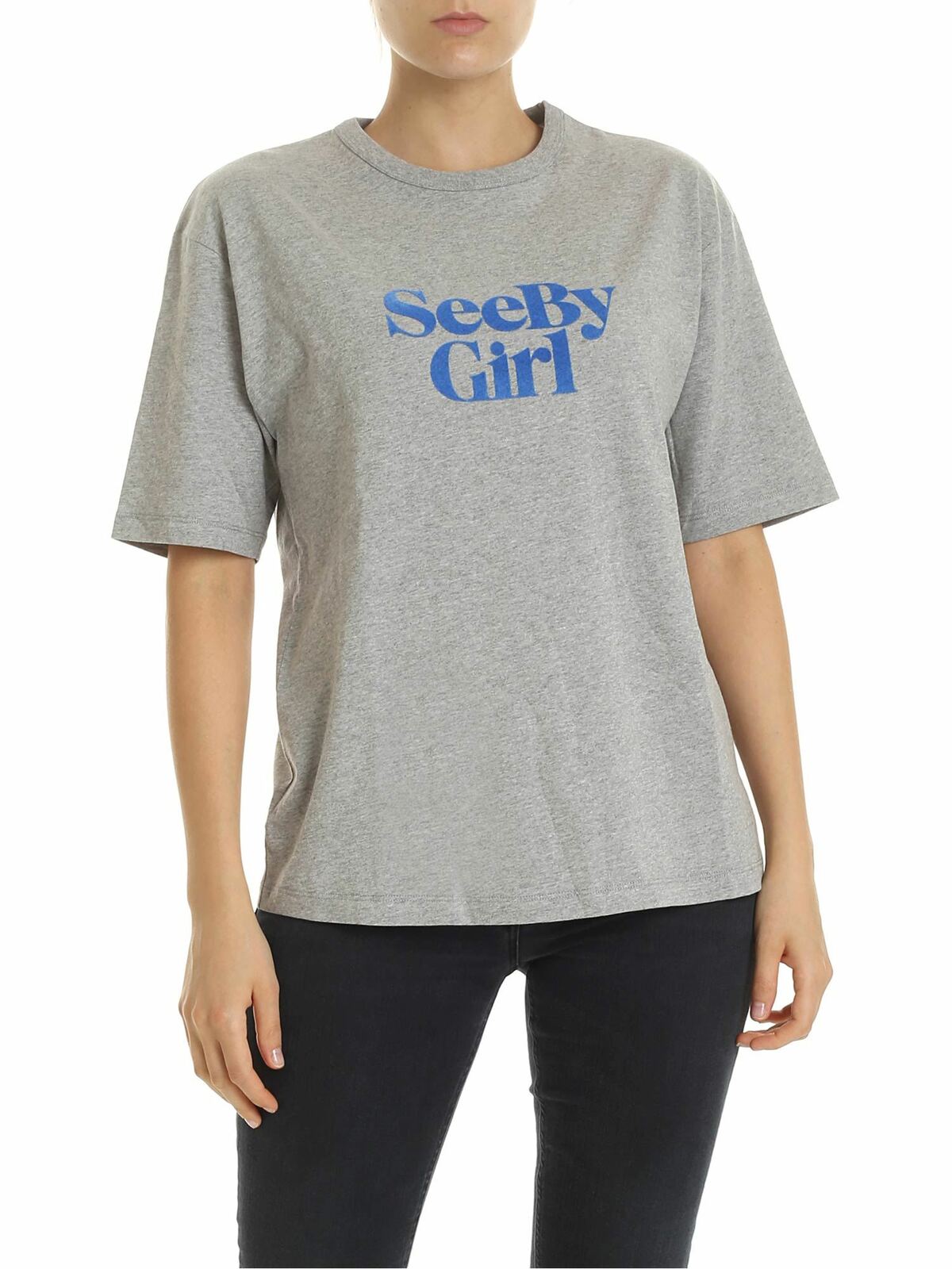 See By Girl T-shirt in grey CHS19AJH07114042 (See By Chloé / Tシャツ・カットソー ) | See By Chloé (シーバイクロエ)