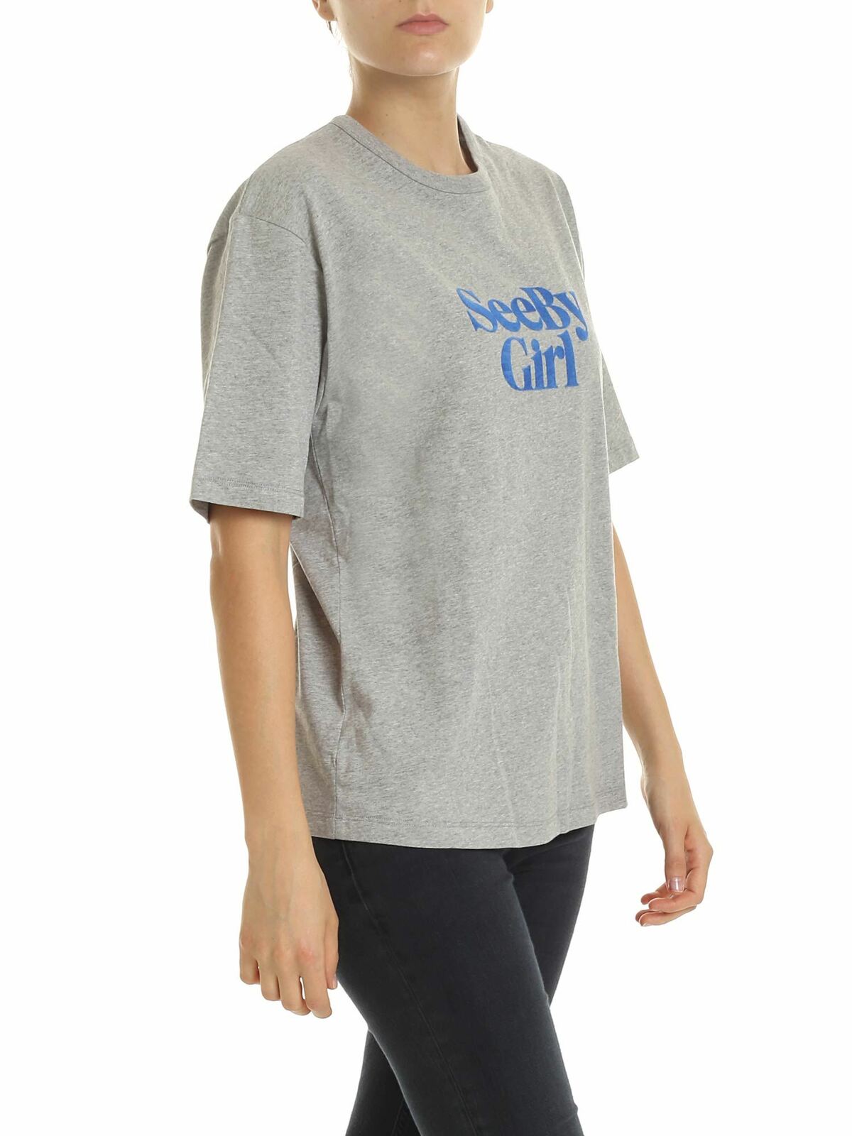 See By Girl T-shirt in grey CHS19AJH07114042 (See By Chloé / Tシャツ・カットソー ) | See By Chloé (シーバイクロエ)(1)