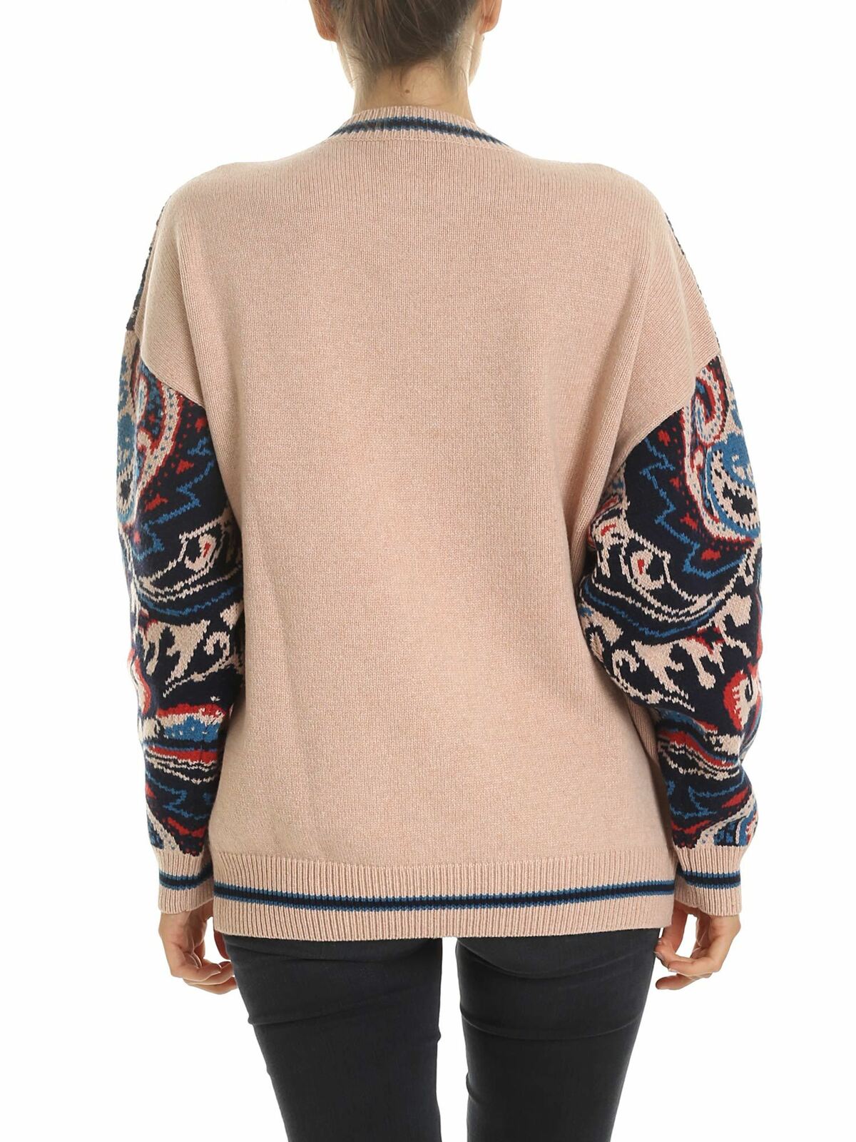 Pink pullover with contrasting pattern CHS19AMP306202ZA (See By Chloé / ニット・セーター・カーディガン ) | See By Chloé (シーバイクロエ)(2)